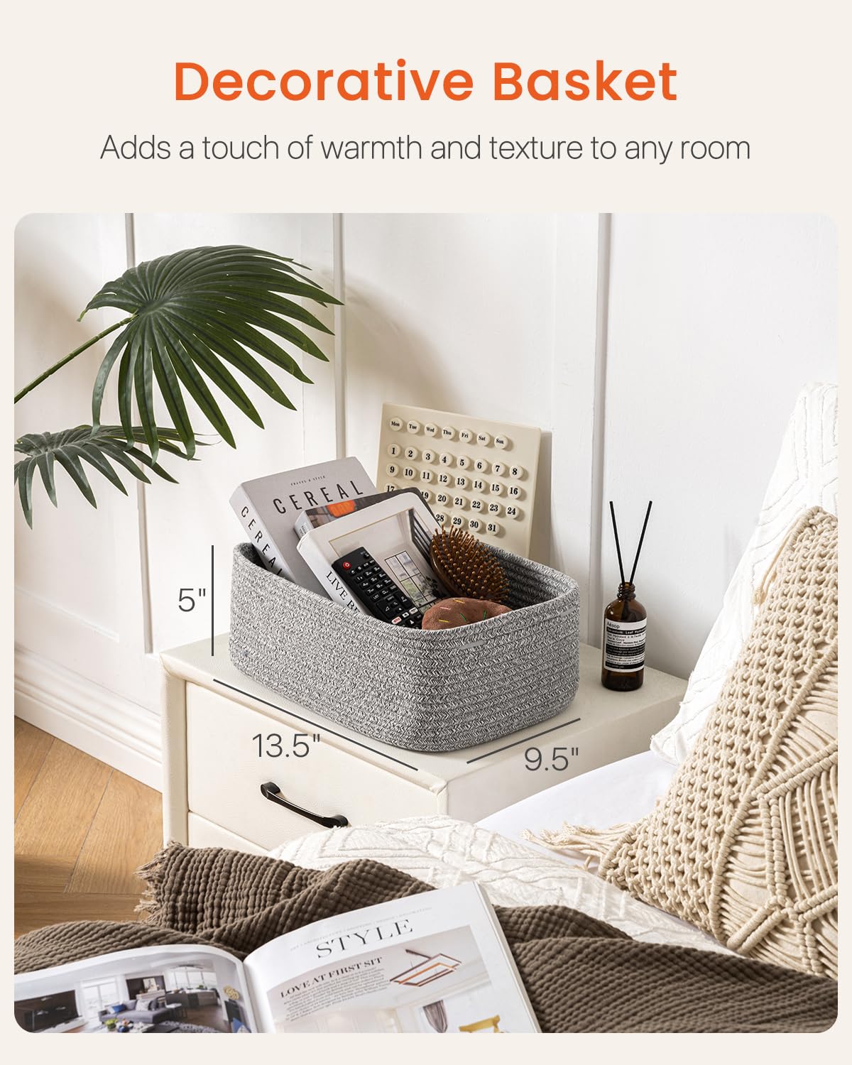 Small Woven Storage Basket for Organizing (3 Count)
