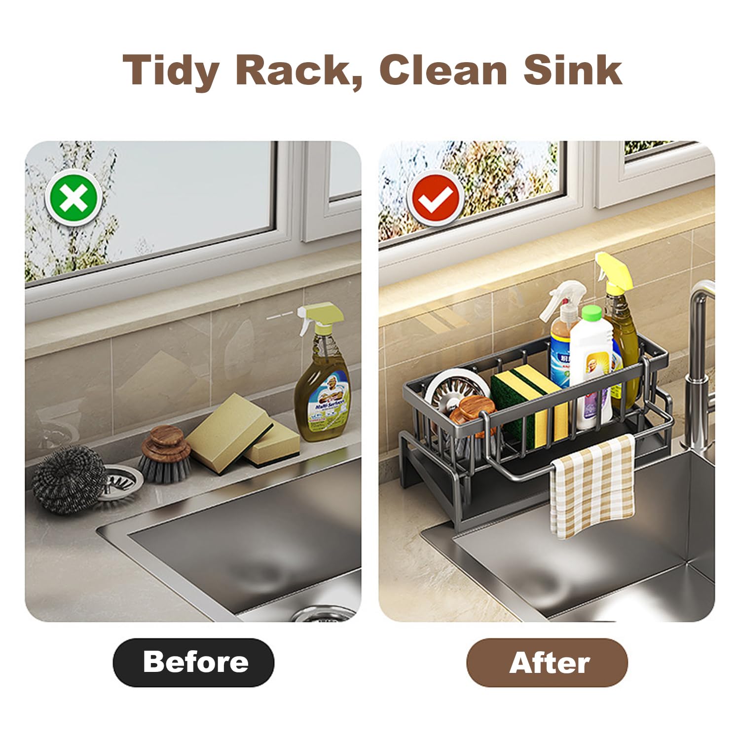 Sponge Holder for Kitchen Sink