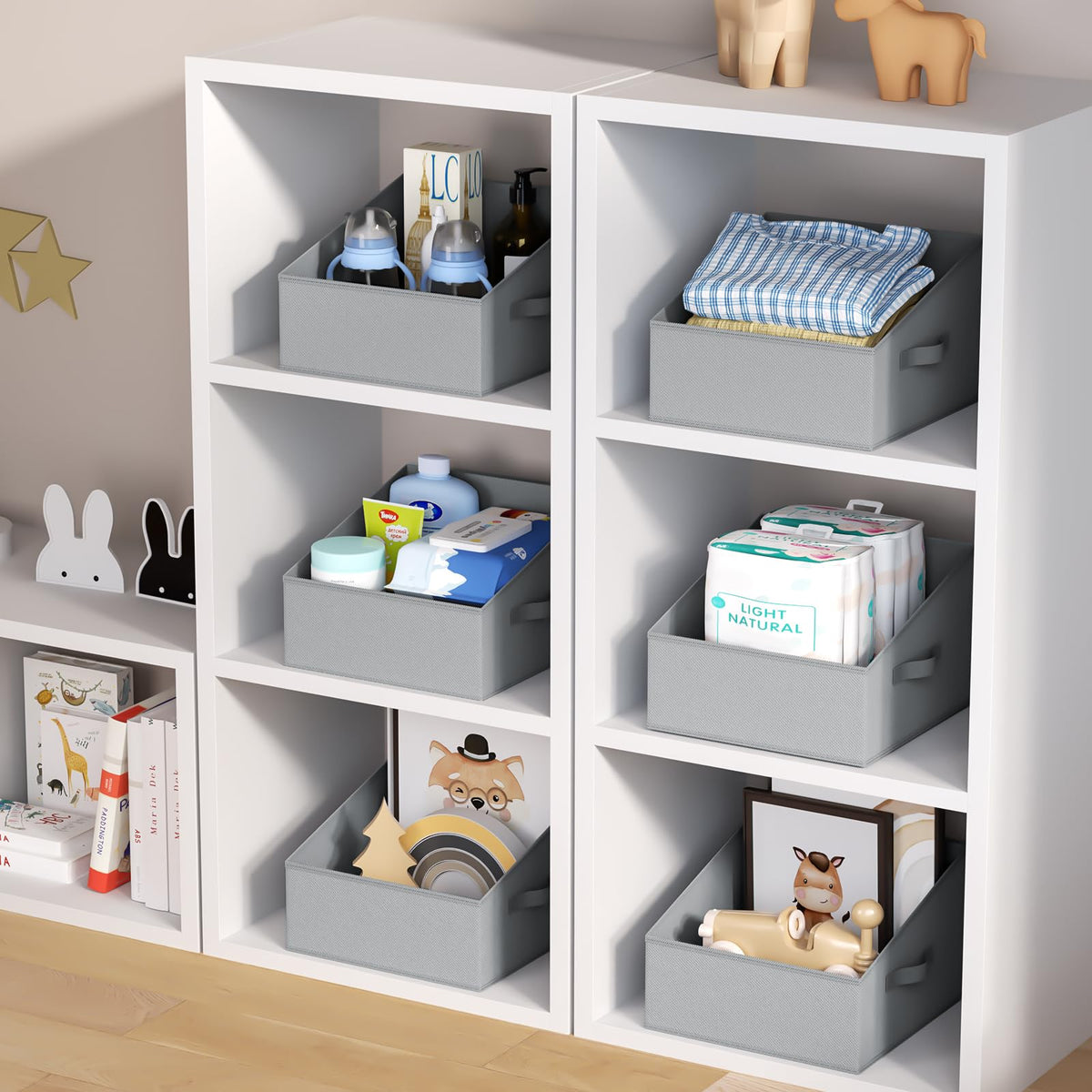 Storage Bins for Closet (6 Count)