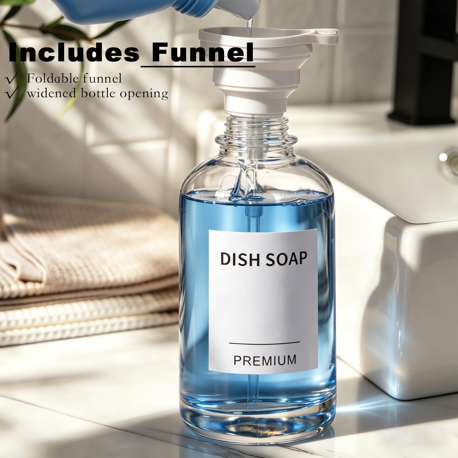 Dish Soap Dispenser for Kitchen (2 Count)