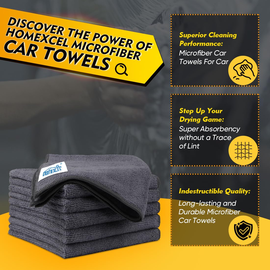 Grey Microfiber Cleaning Cloth 6 Pack (6 Count)