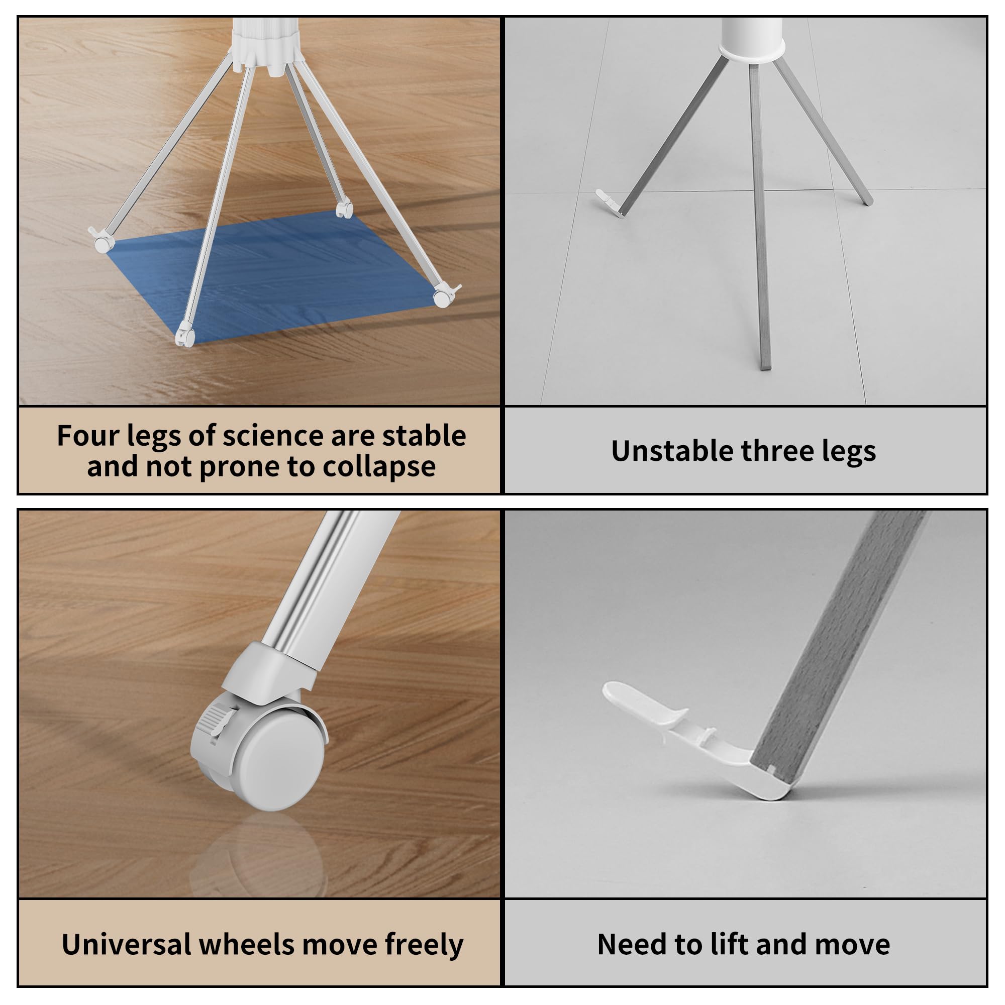 4 Legs Double Layer Clothes Drying Rack