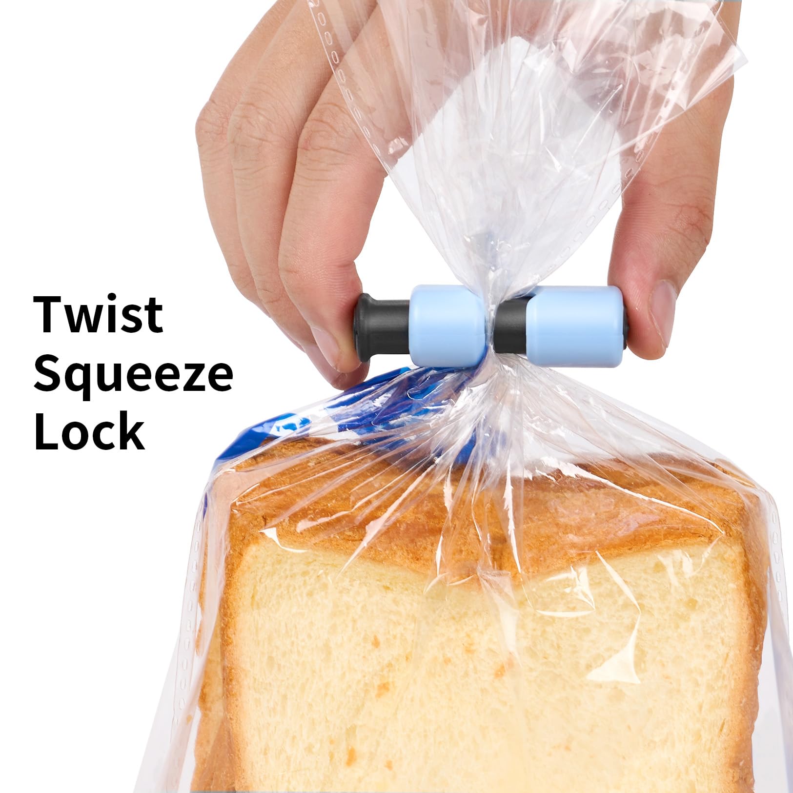 10 Pack Squeeze and Lock Bread Bag Clips