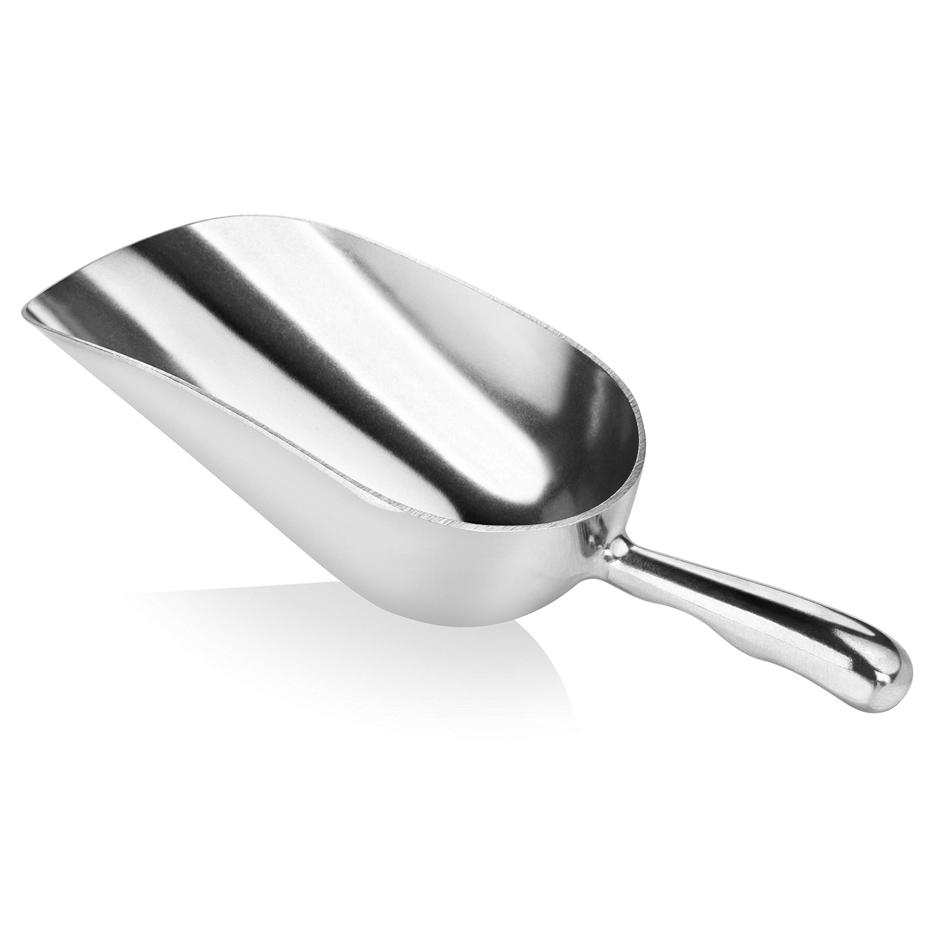 34523 One Piece Cast Aluminum Round Bottom Bar Ice Flour Utility Scoop