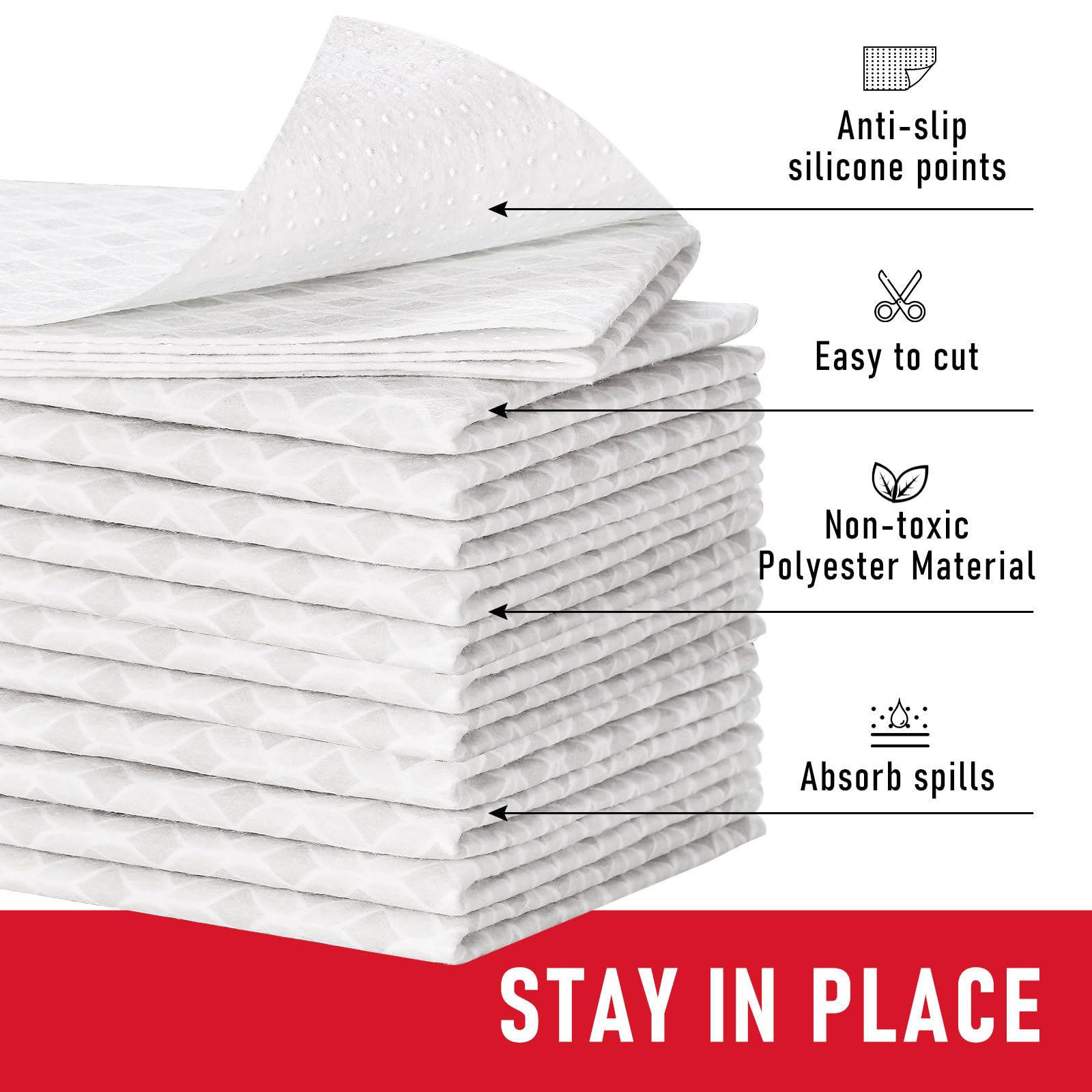 12 PCS Refrigerator Liners (24 Sq Ft)