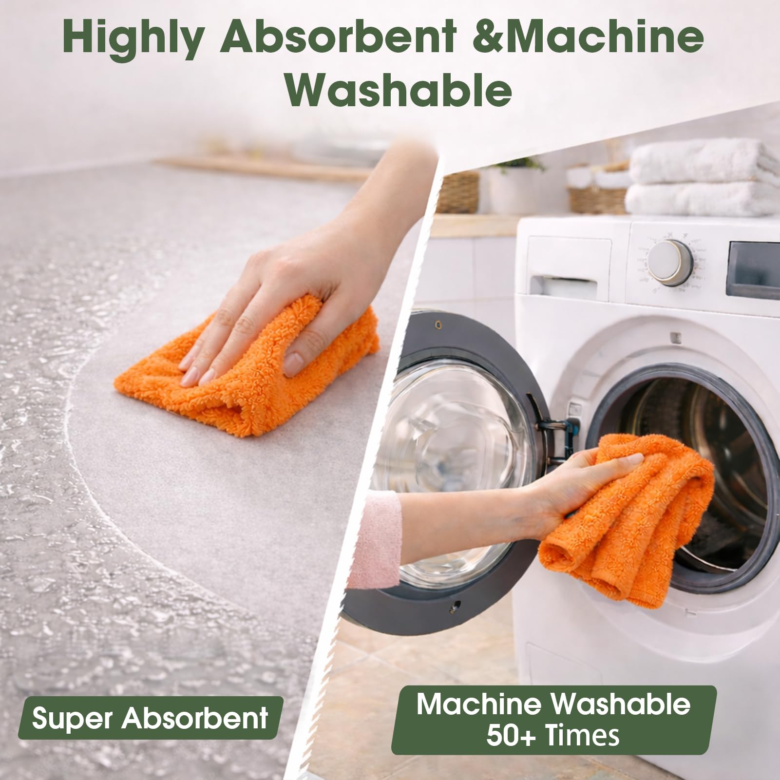 Microfiber Cleaning Cloth Roll (100 Count)