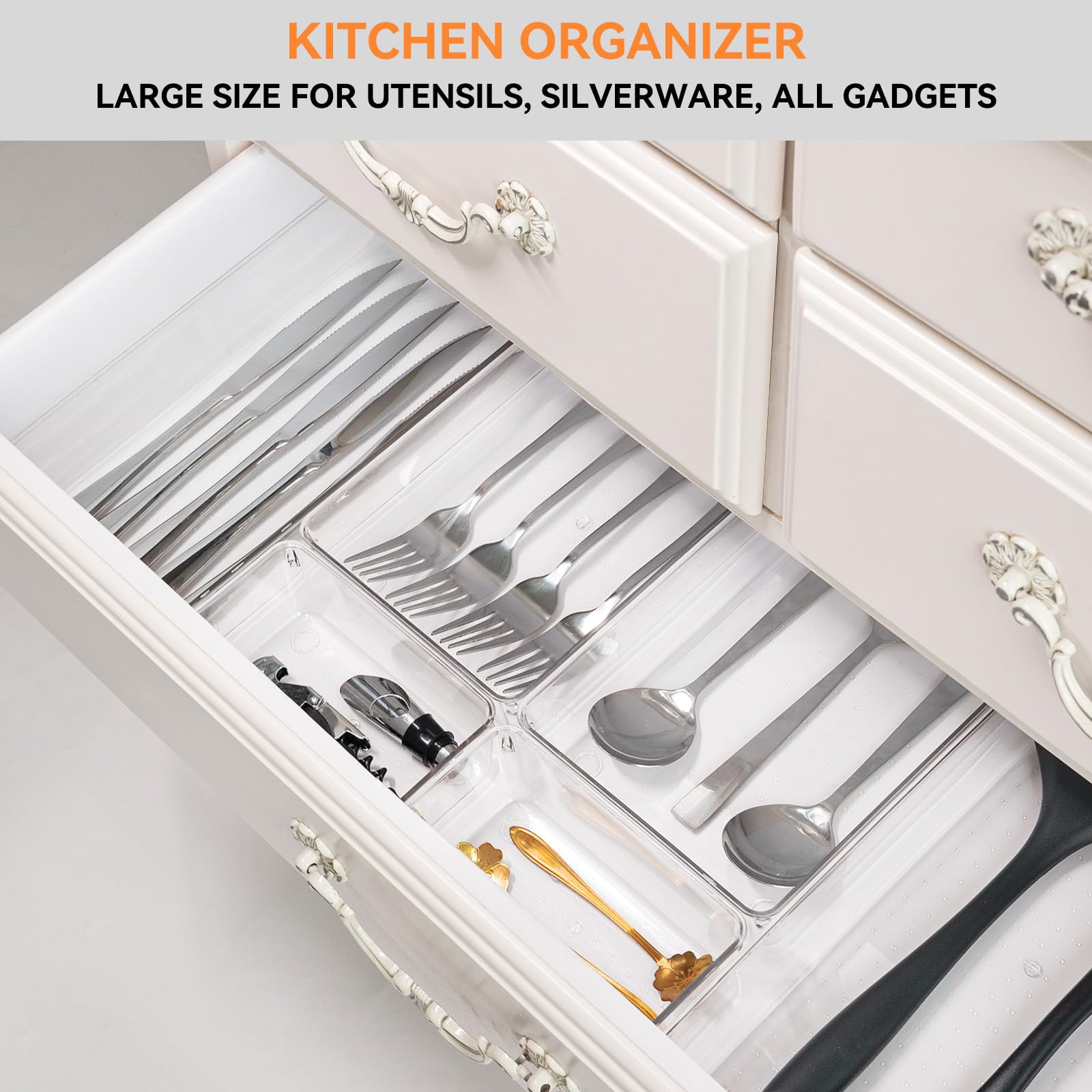 8 Pack Drawer Organizer for Kitchen Gadgets (8 Count)