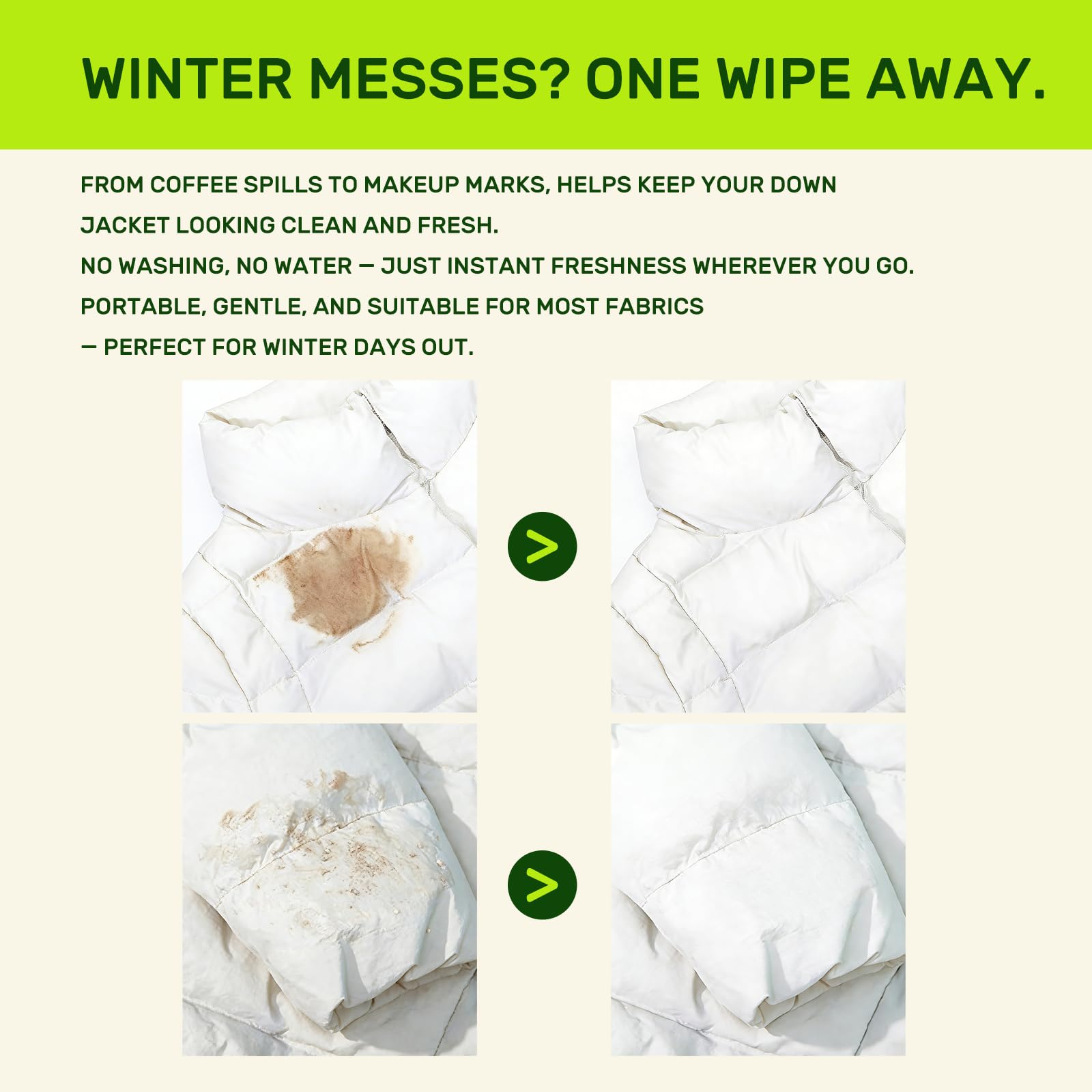 Stain Remover Wipes for Clothes & Fabric (26 Count)