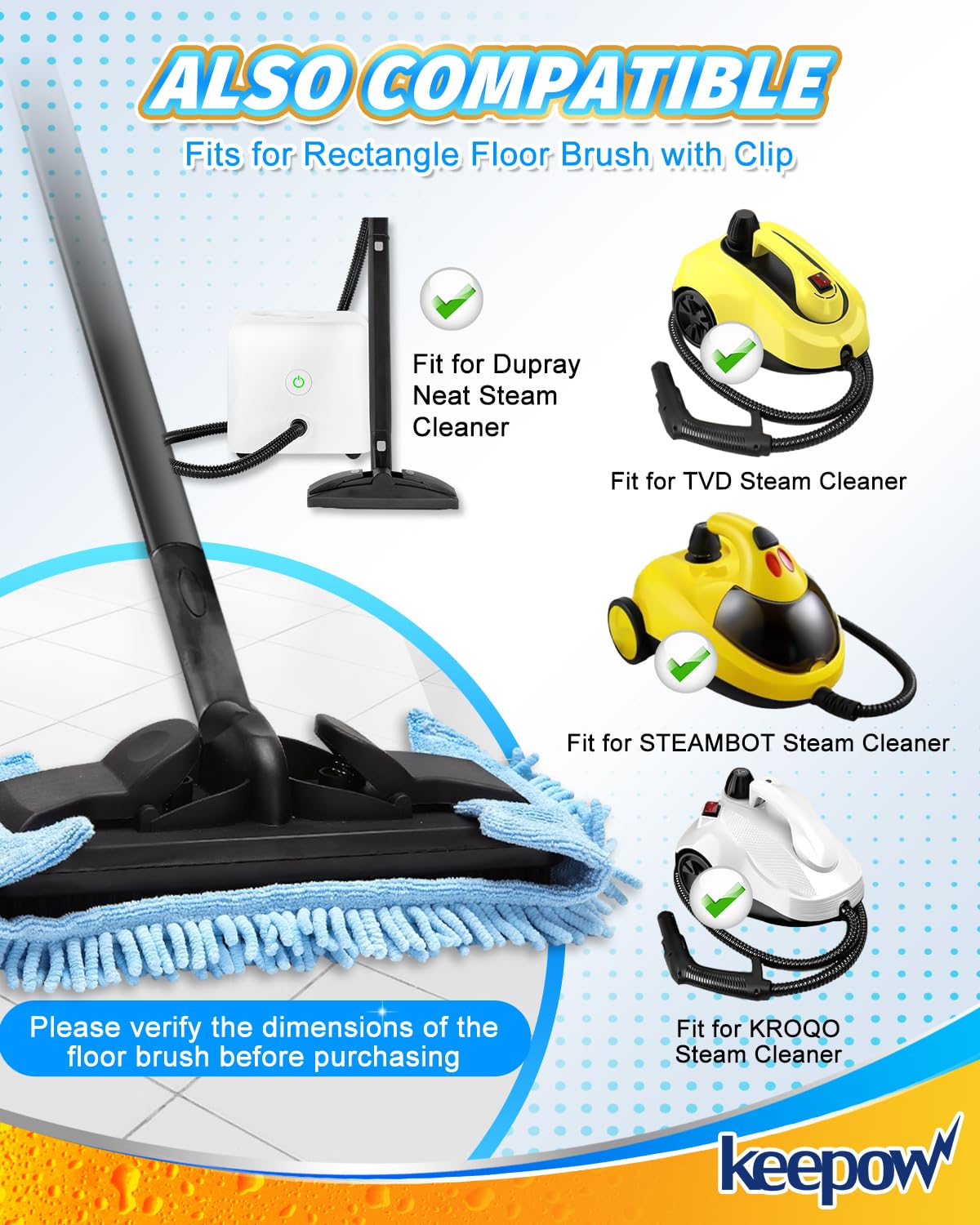 Steam Mop Pad Compatible with Wagner Steamer Pads 905e (4 Count)