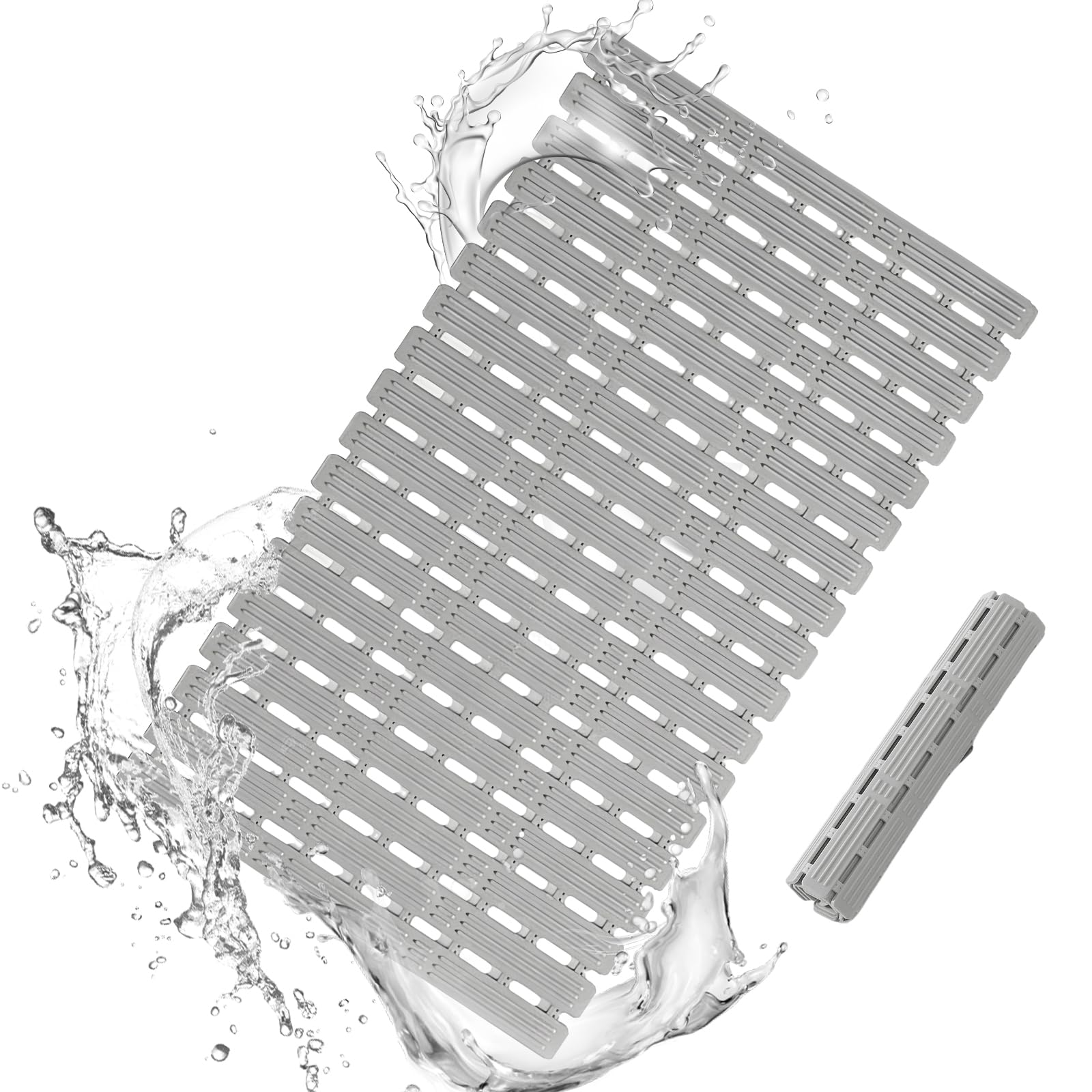 Bathtub Mat Non Slip for Bathroom with Suction Cups and Drain Holes 35.4 * 15.7 Shower Mat for Inside Shower