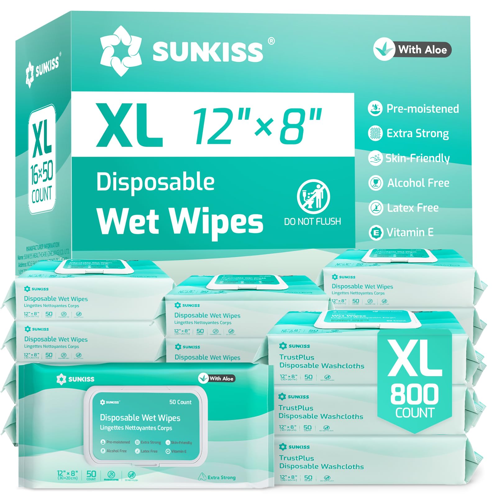 TrustPlus Adult Wet Wipes (800 Count)