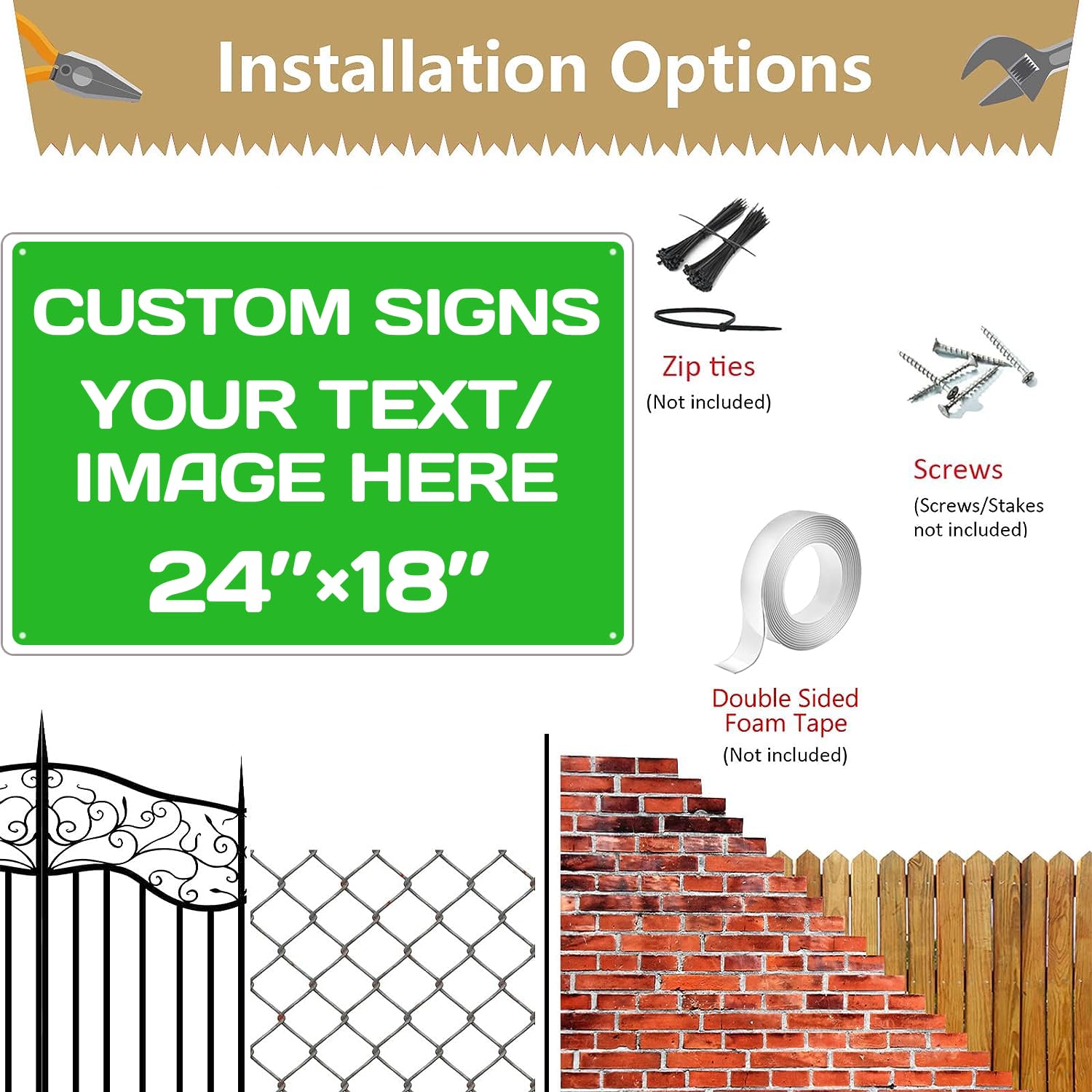 Personalized Aluminum Weatherproof Metal Sign