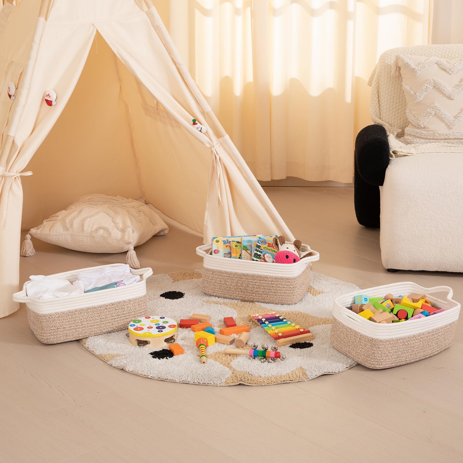 3 Pack Storage Baskets for Organizing