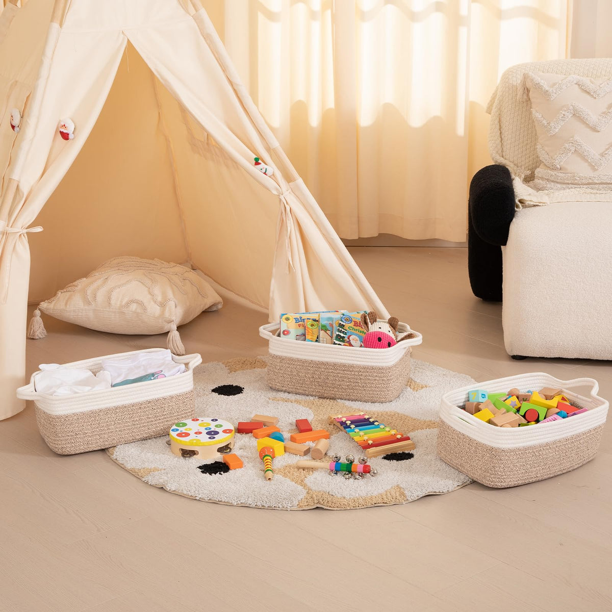 3 Pack Storage Baskets for Organizing