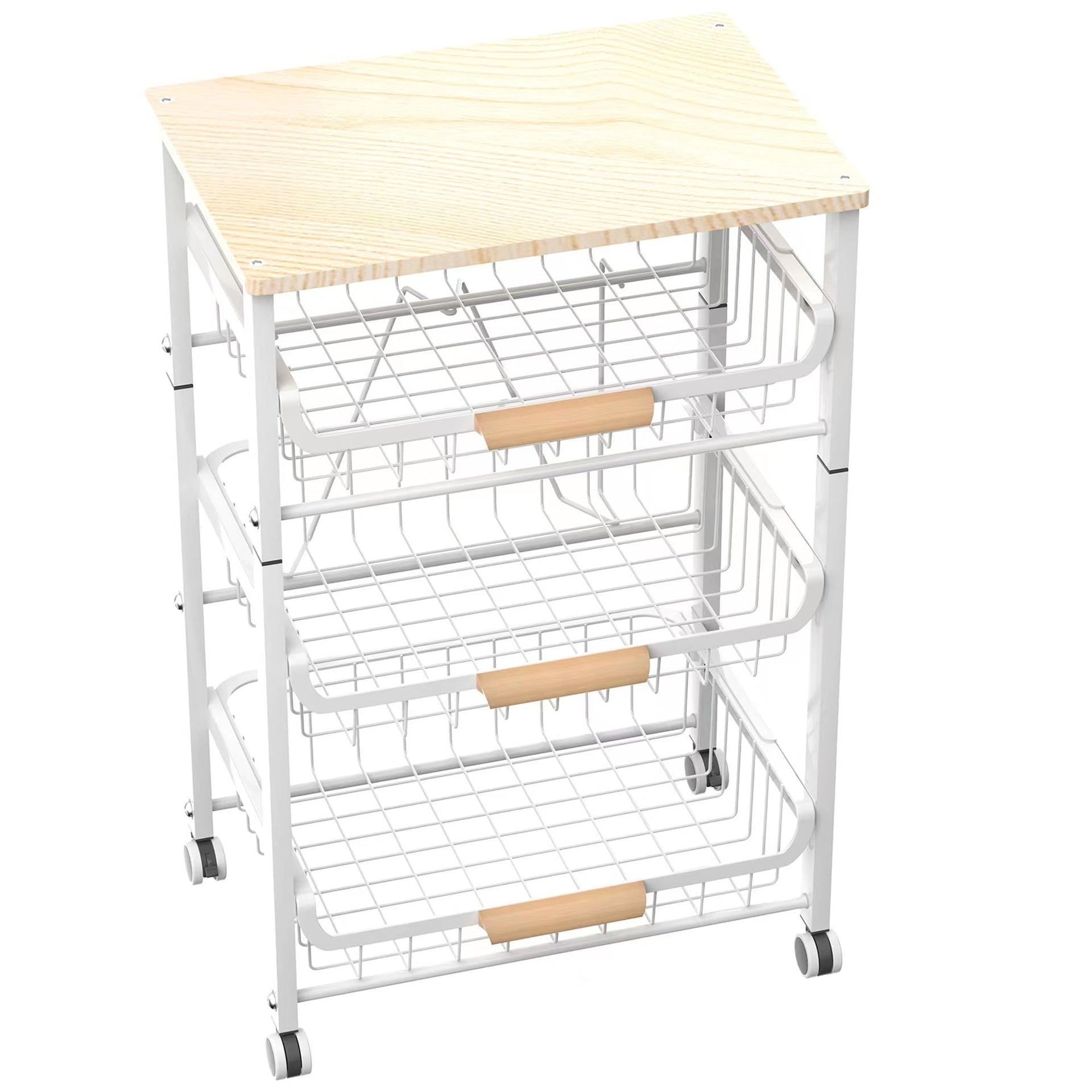 4 Layer Fruit Basket Kitchen Food Storage Organizer and Storage Rack