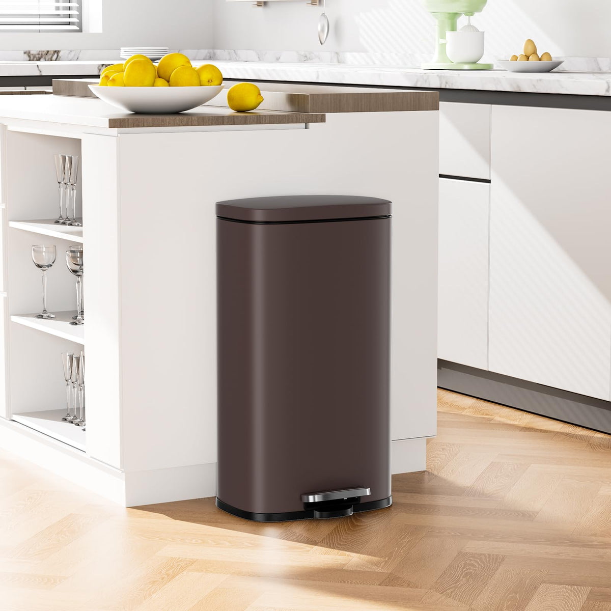 8 Gallon Step Kitchen Trash Can