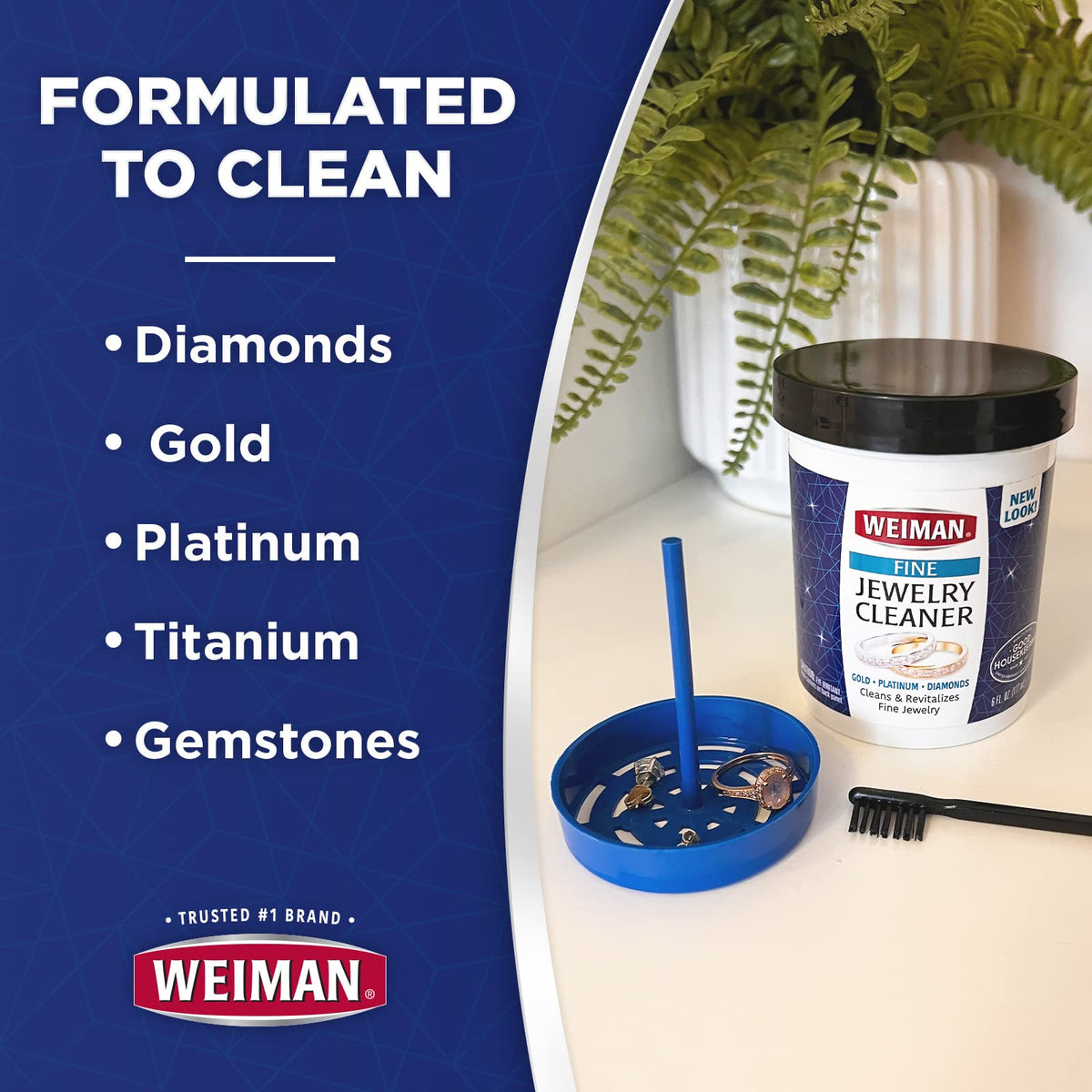 Fine Jewelry Cleaner Liquid with Cleaning Brush