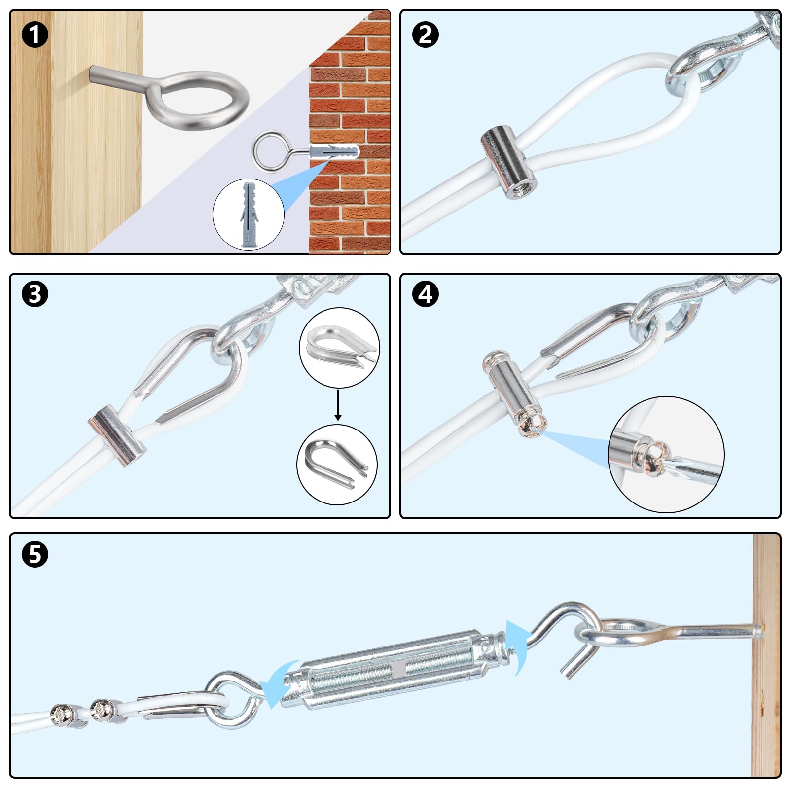 1 8" Clothesline Wire Kit
