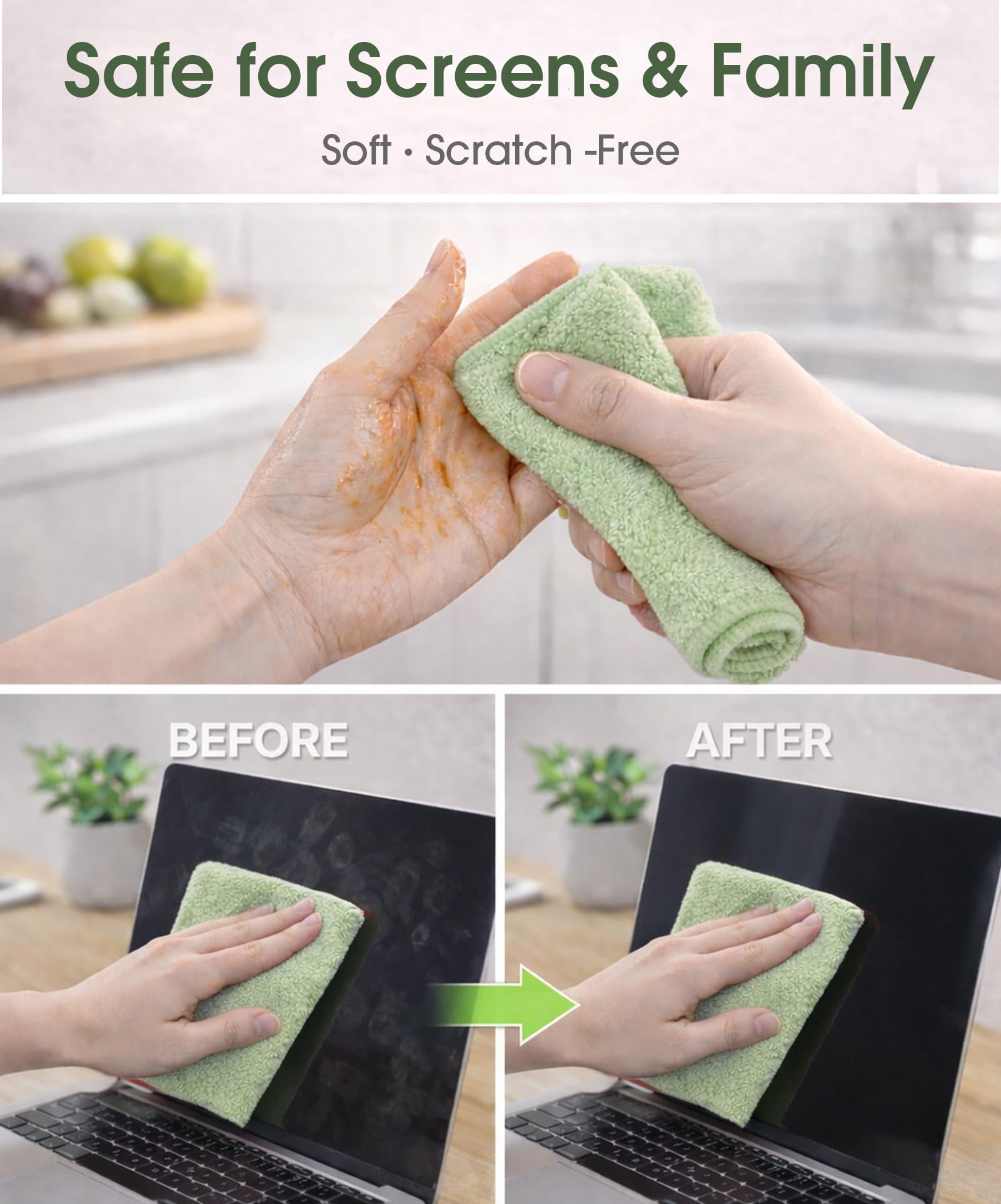 Microfiber Cleaning Cloth Roll (100 Count)