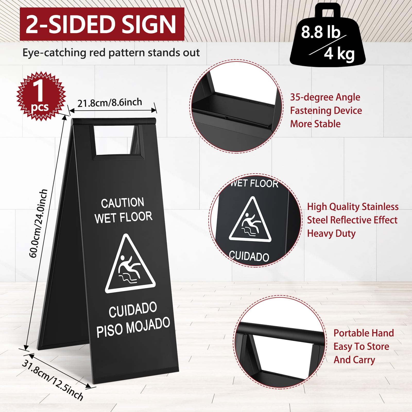 1 Pcs Wet Floor Signs