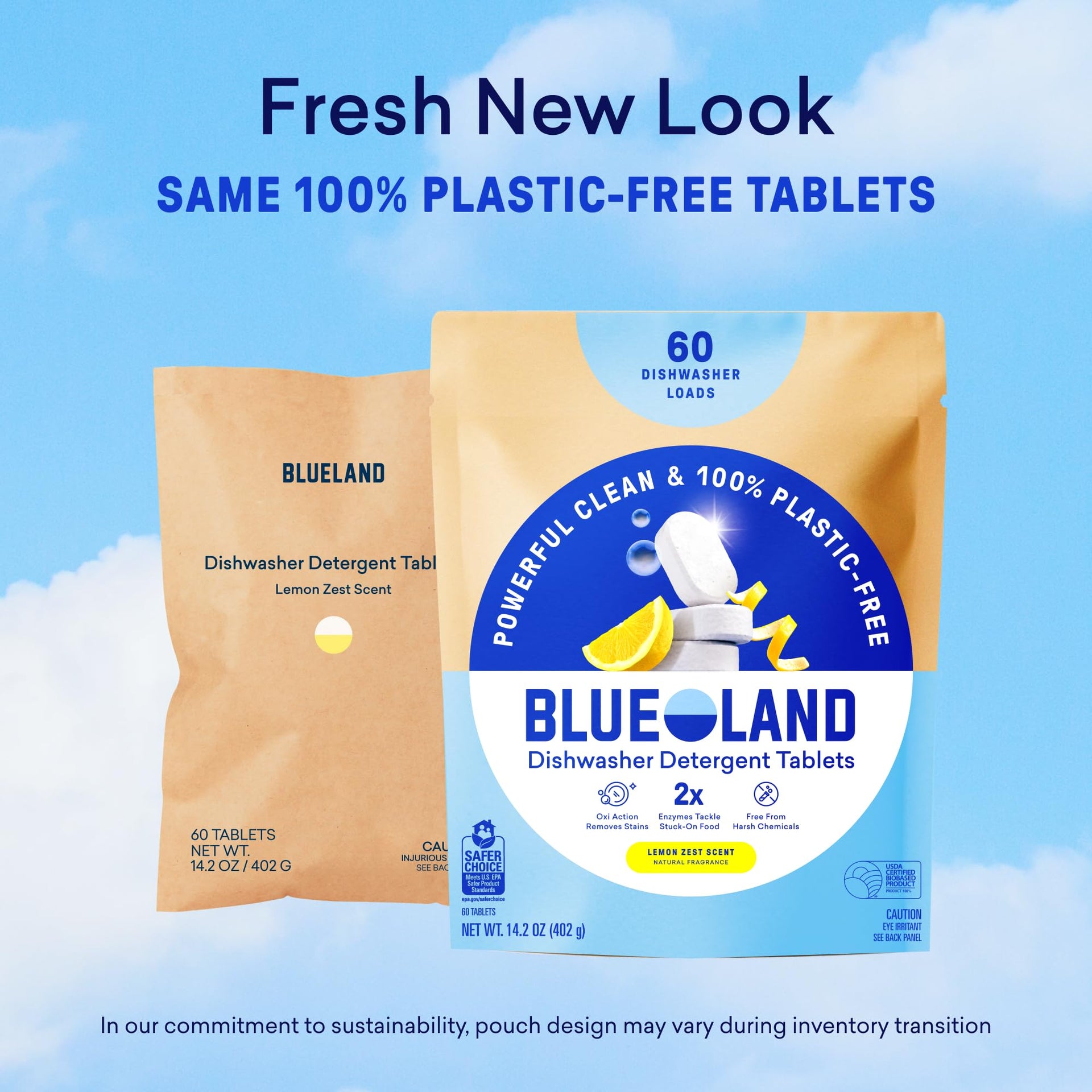 100% Plastic Free Dishwasher Detergent Tablets (120 Count)
