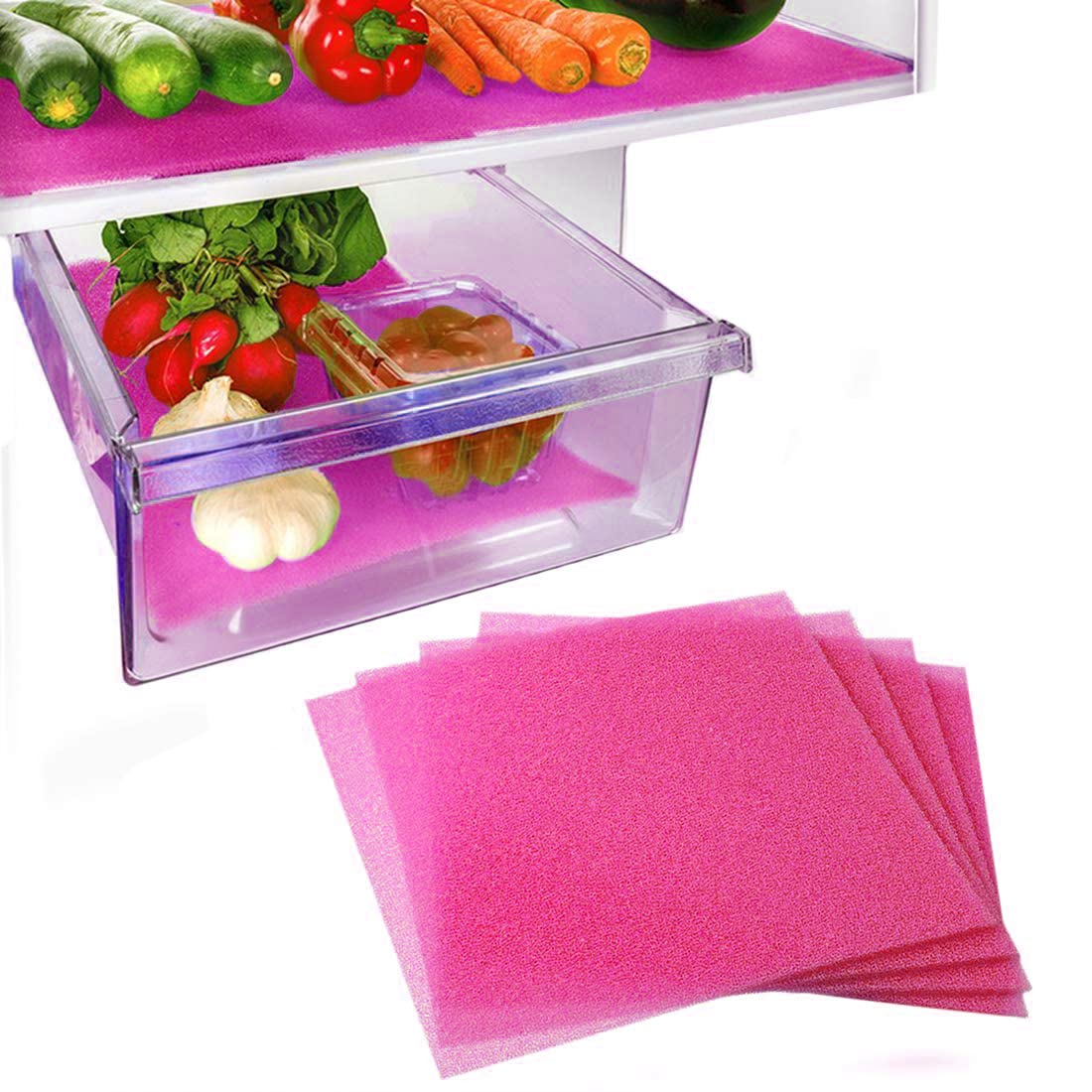 Fruit & Veggie Life Extender Liner for Fridge Refrigerator Drawers (5 Sq Ft)