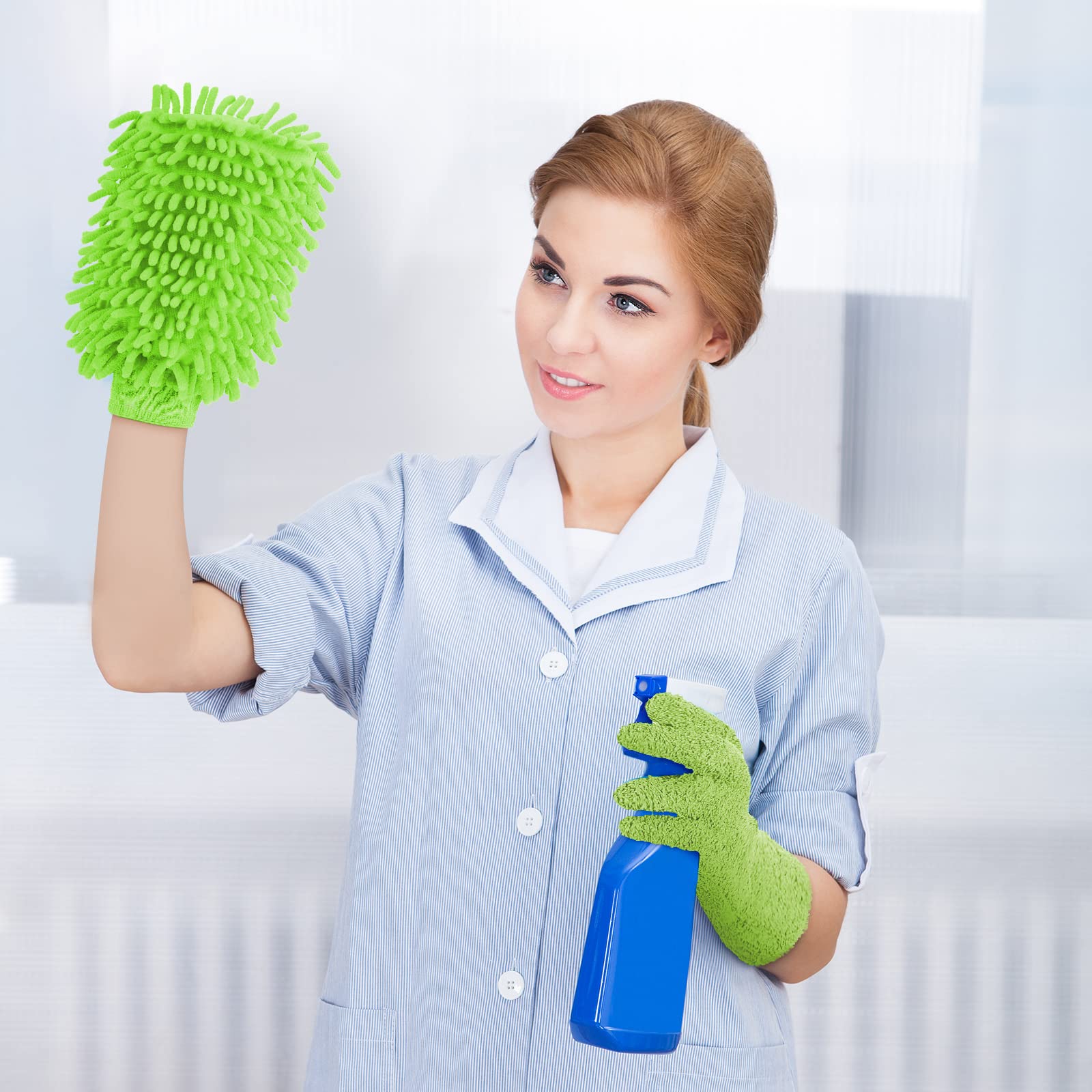 6 Pcs Microfiber Dusting Mitt Plant Cleaning