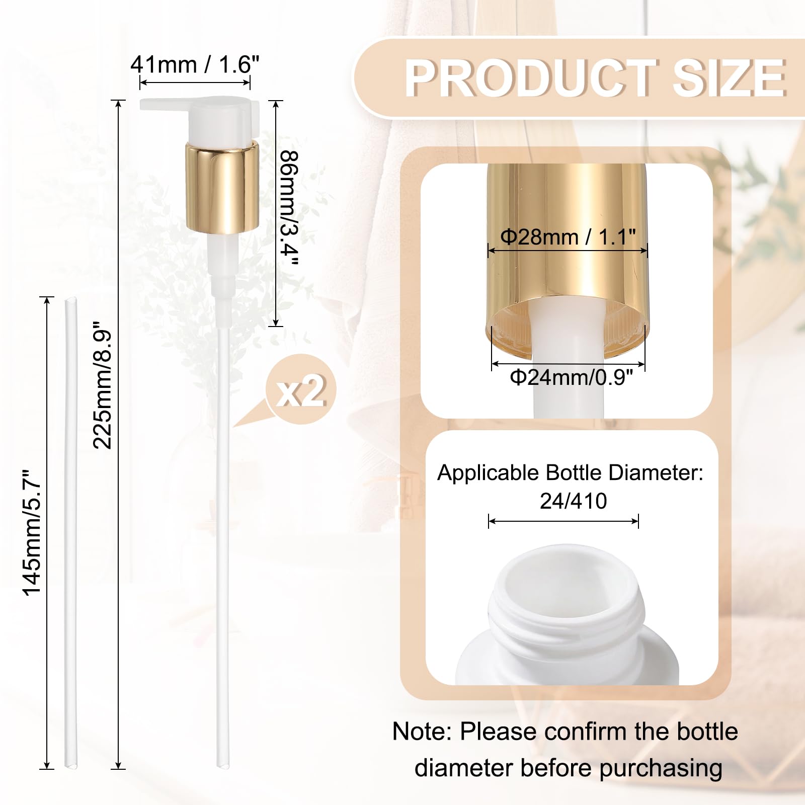 2 Pcs Soap Dispenser Pump Heads