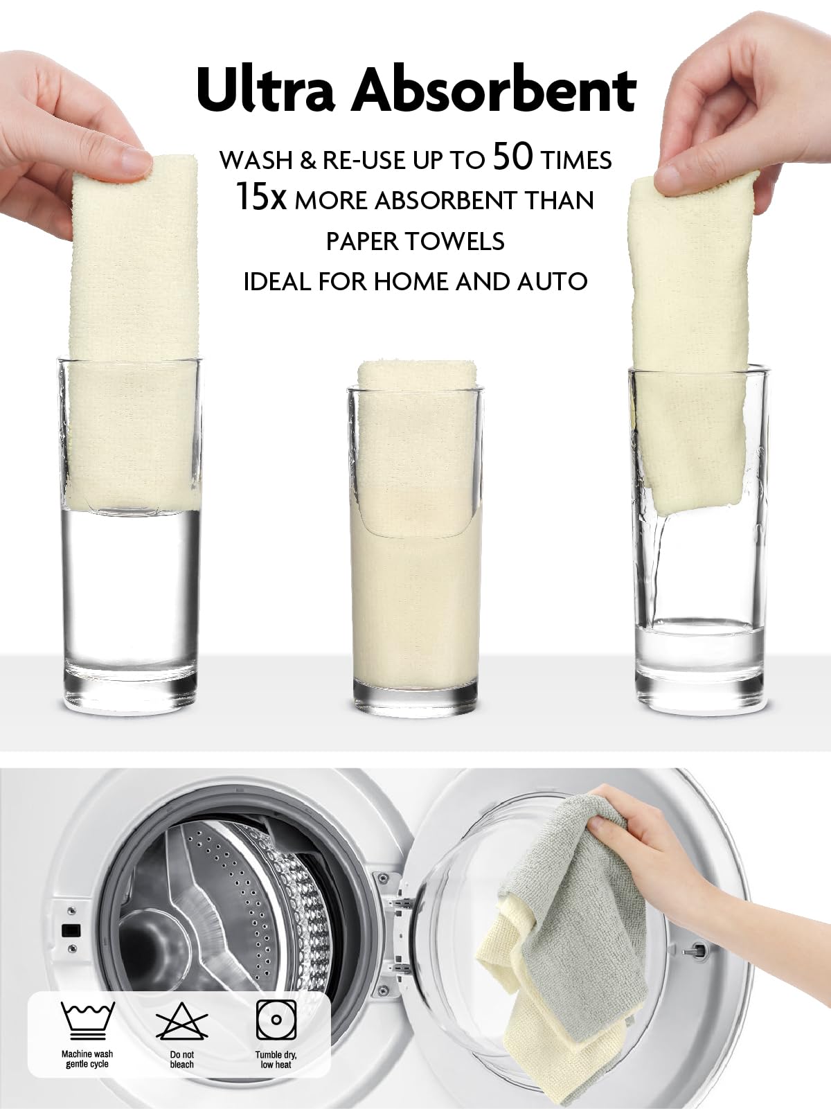 Microfiber Cleaning Cloth Roll (60 Count) - ModHome Supplies