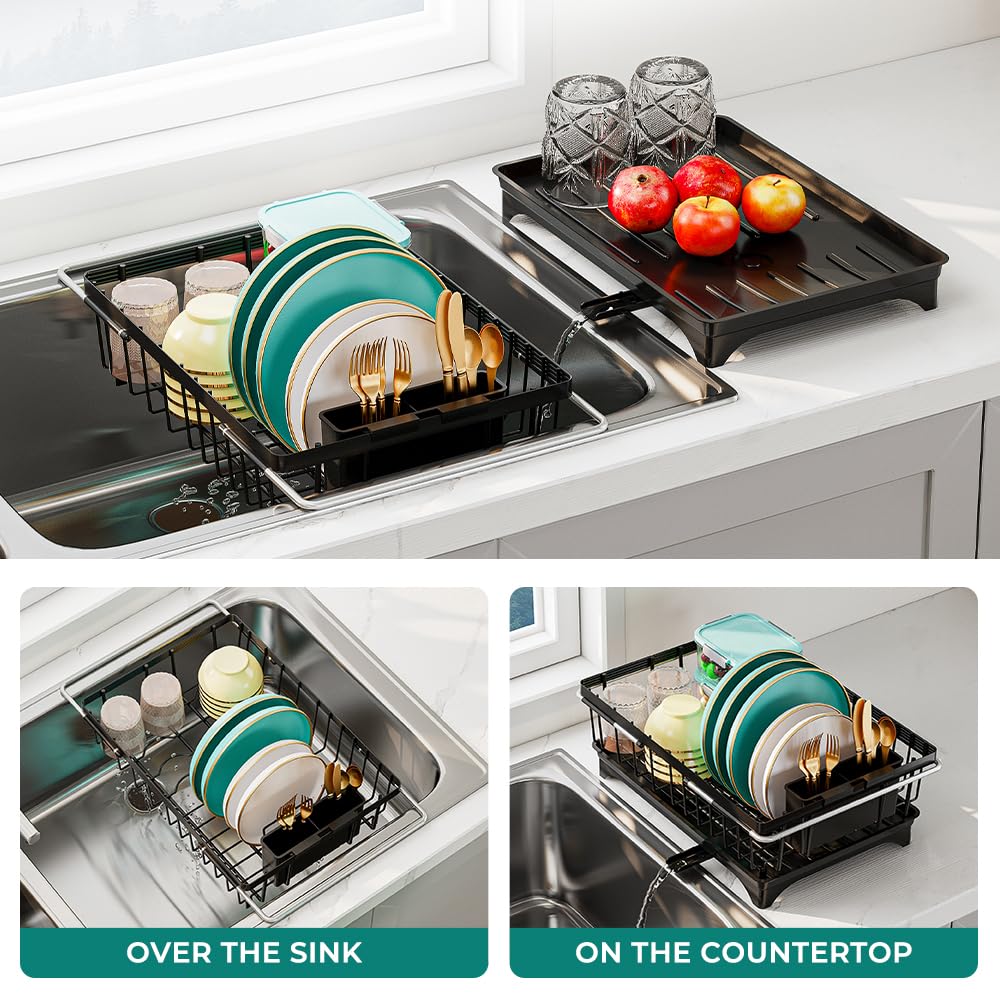 Small Dish Drying Rack in Sink