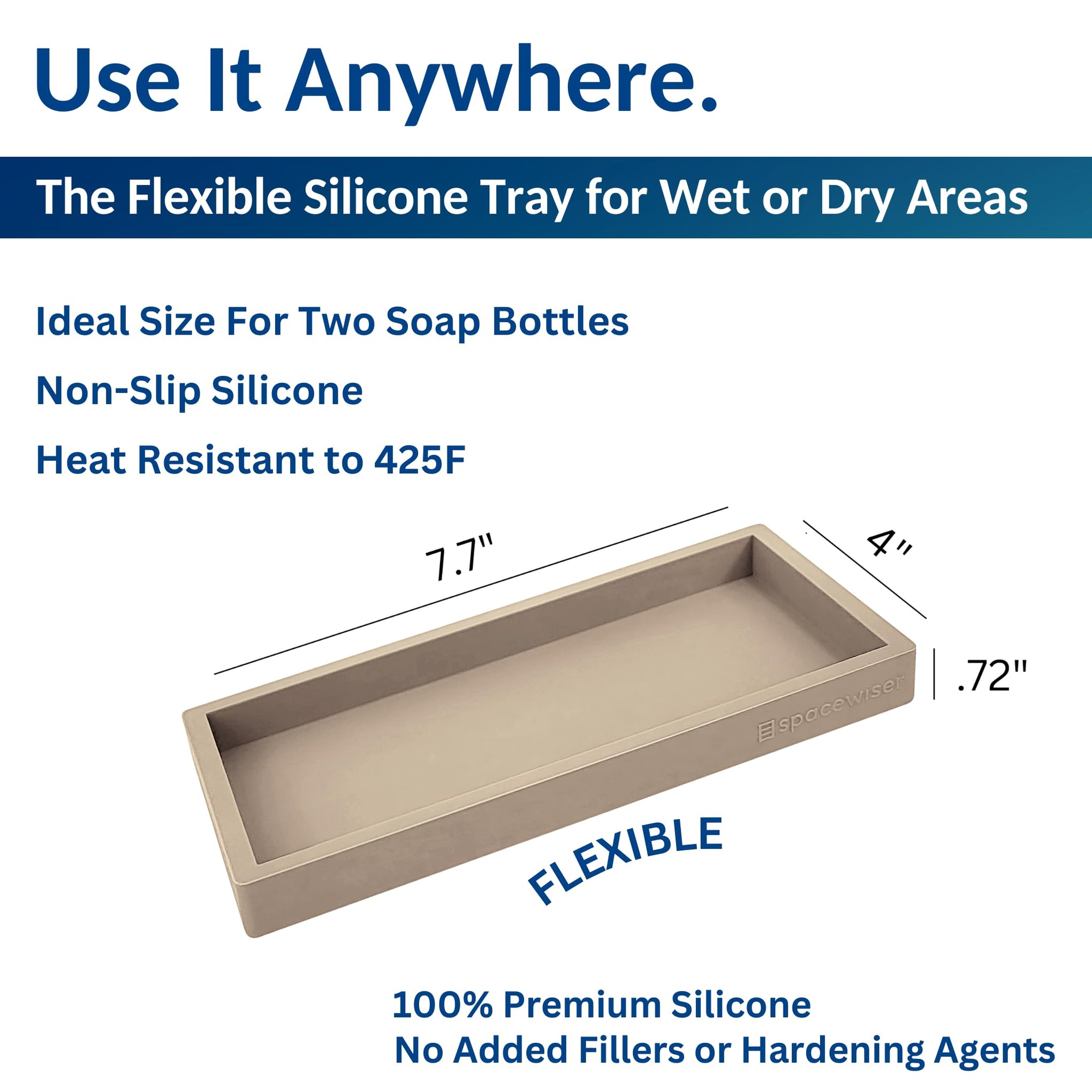 Countertop & Vanity Silicone Tray