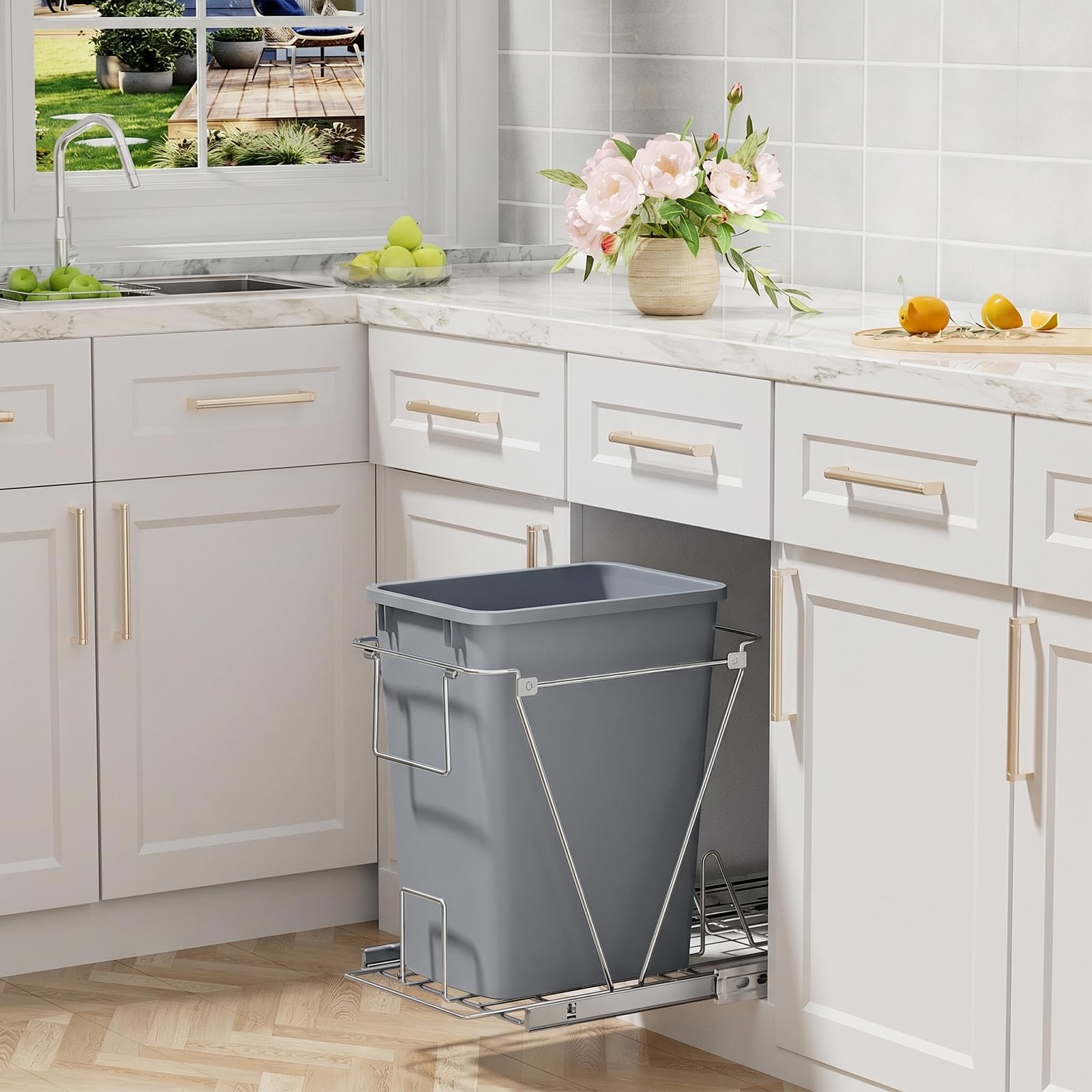 35 Quart Plastic Trash Can (2 Count)