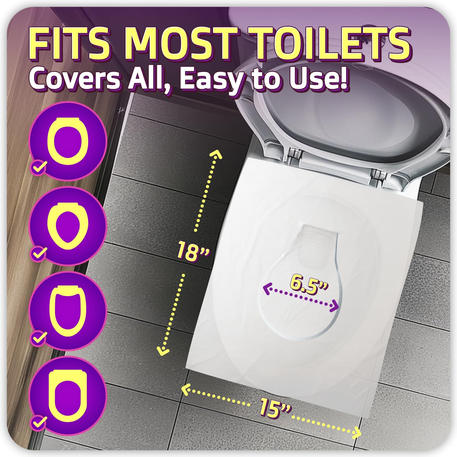 100 Pcs Disposable Toilet Seat Cover