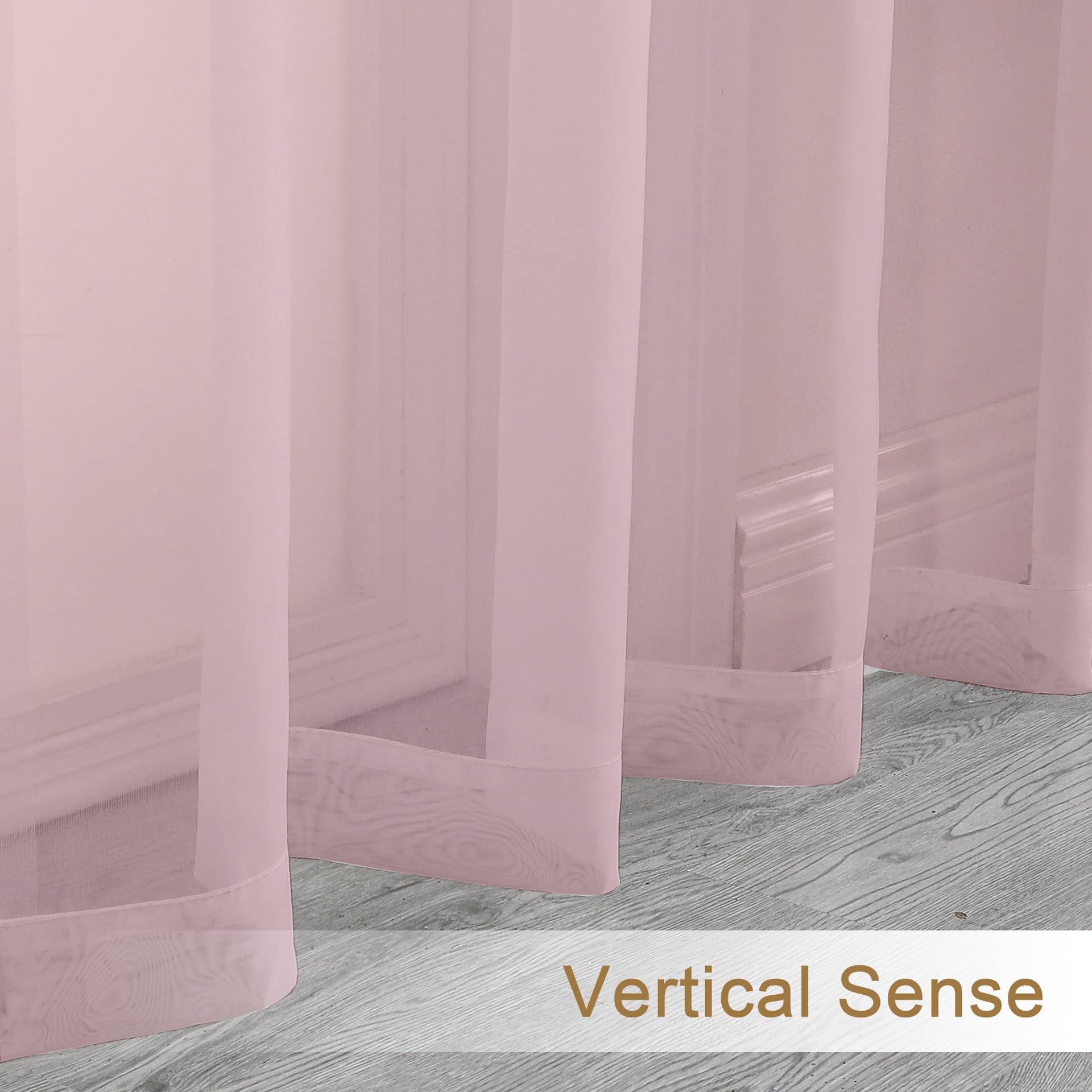 Sheer Curtains 63 Inch Length 2 Panels (2 Count)