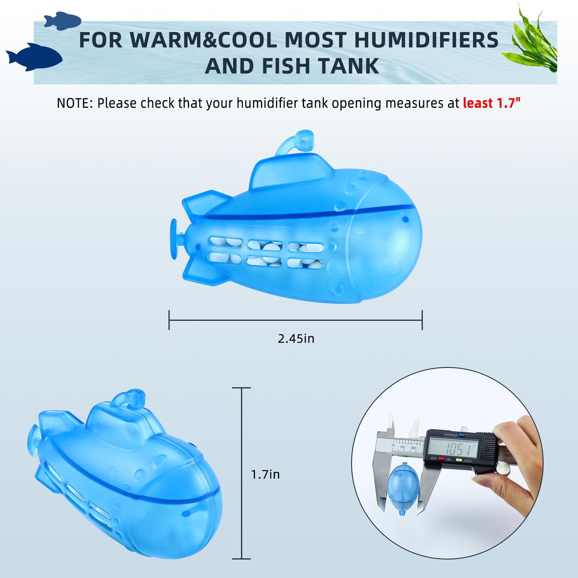 Humidifier Cleaner Float Submarine for Most Humidifiers (6 Count)