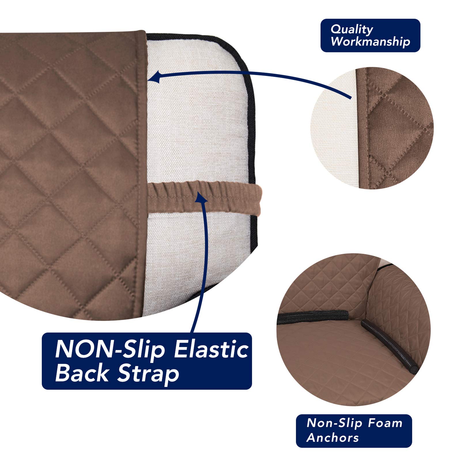 Reversible Quilted Couch Covers for Dogs Sofa Cover 4 Seater 88"