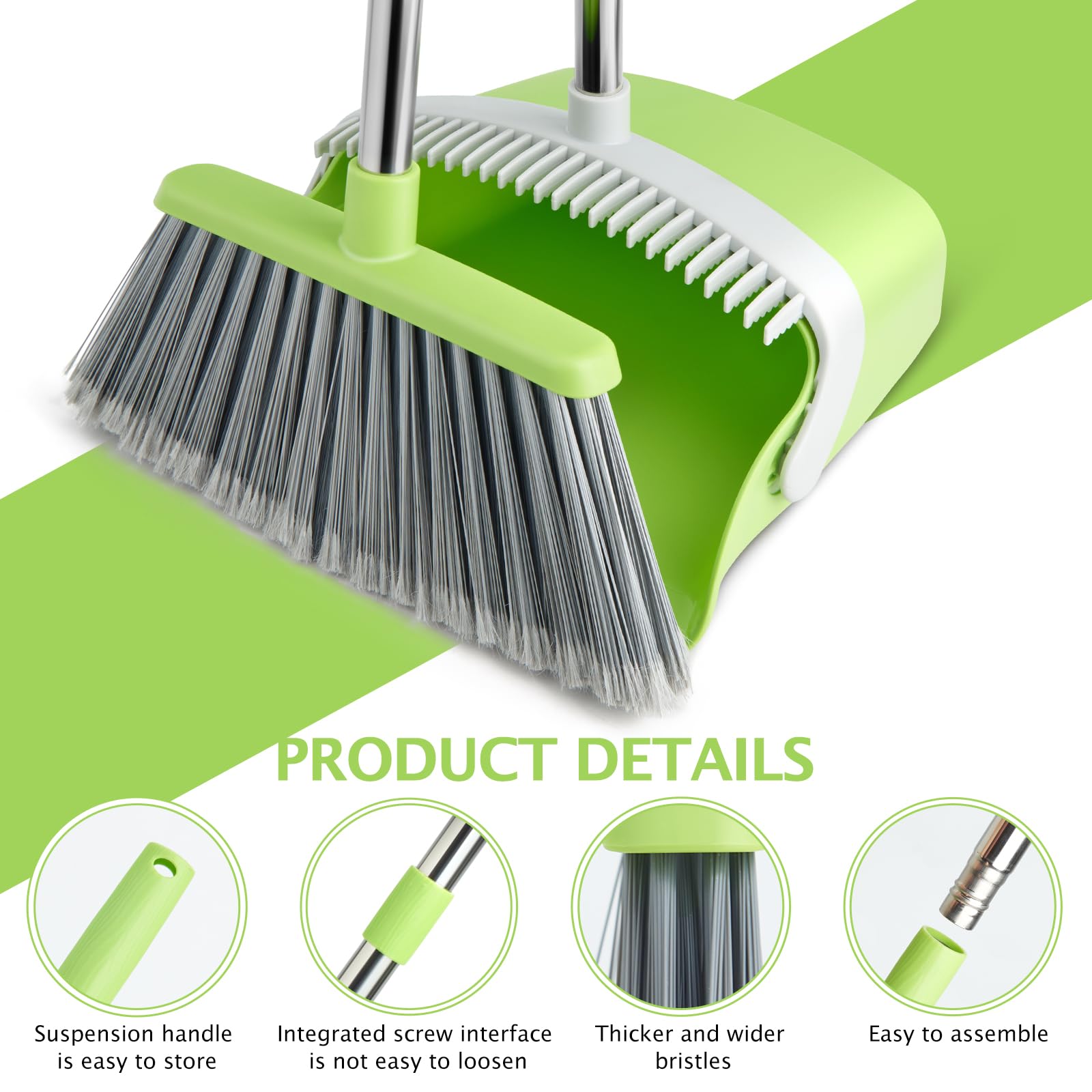 Broom and Dustpan Combo Set