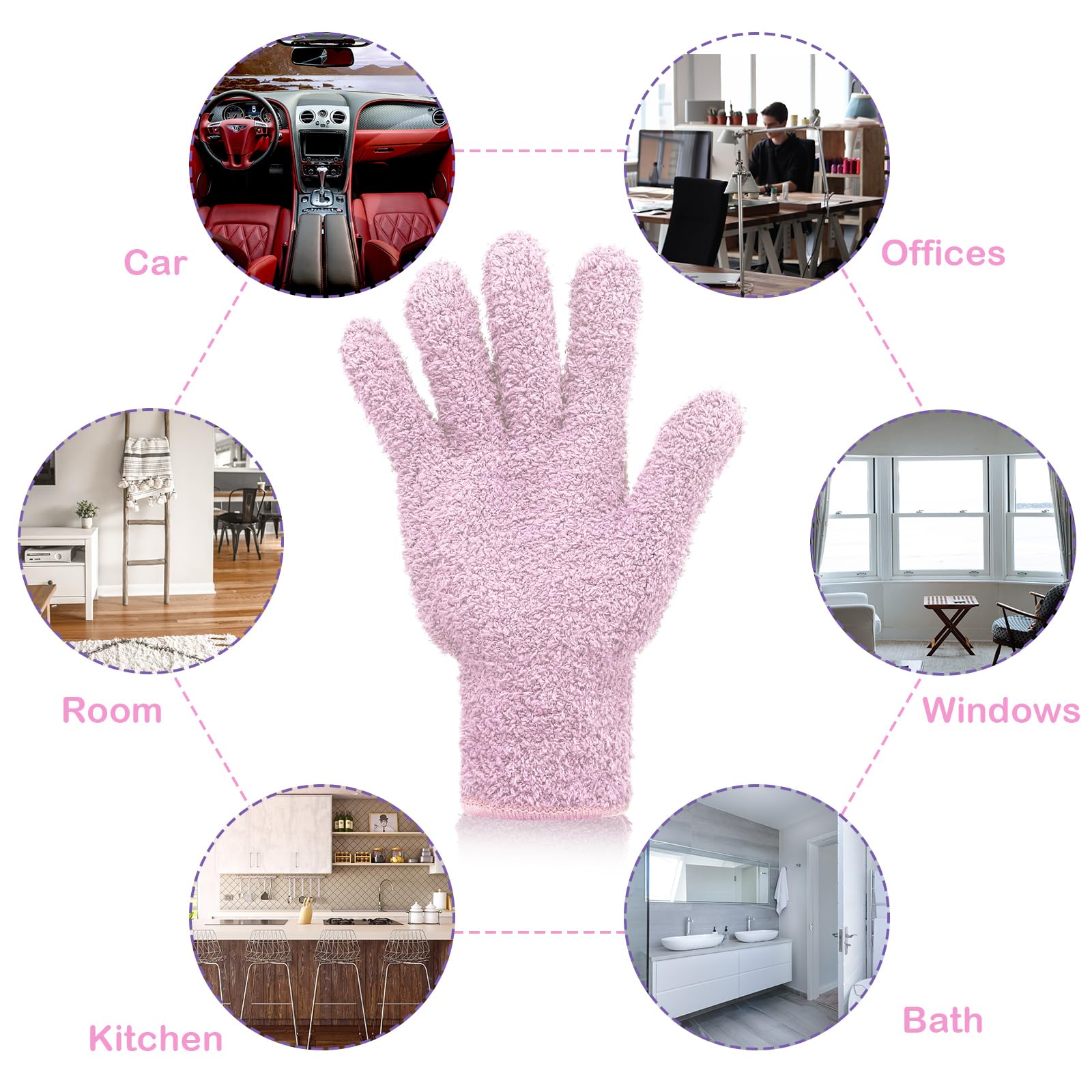 2 Pairs Microfiber Gloves for Plants (2 Count)