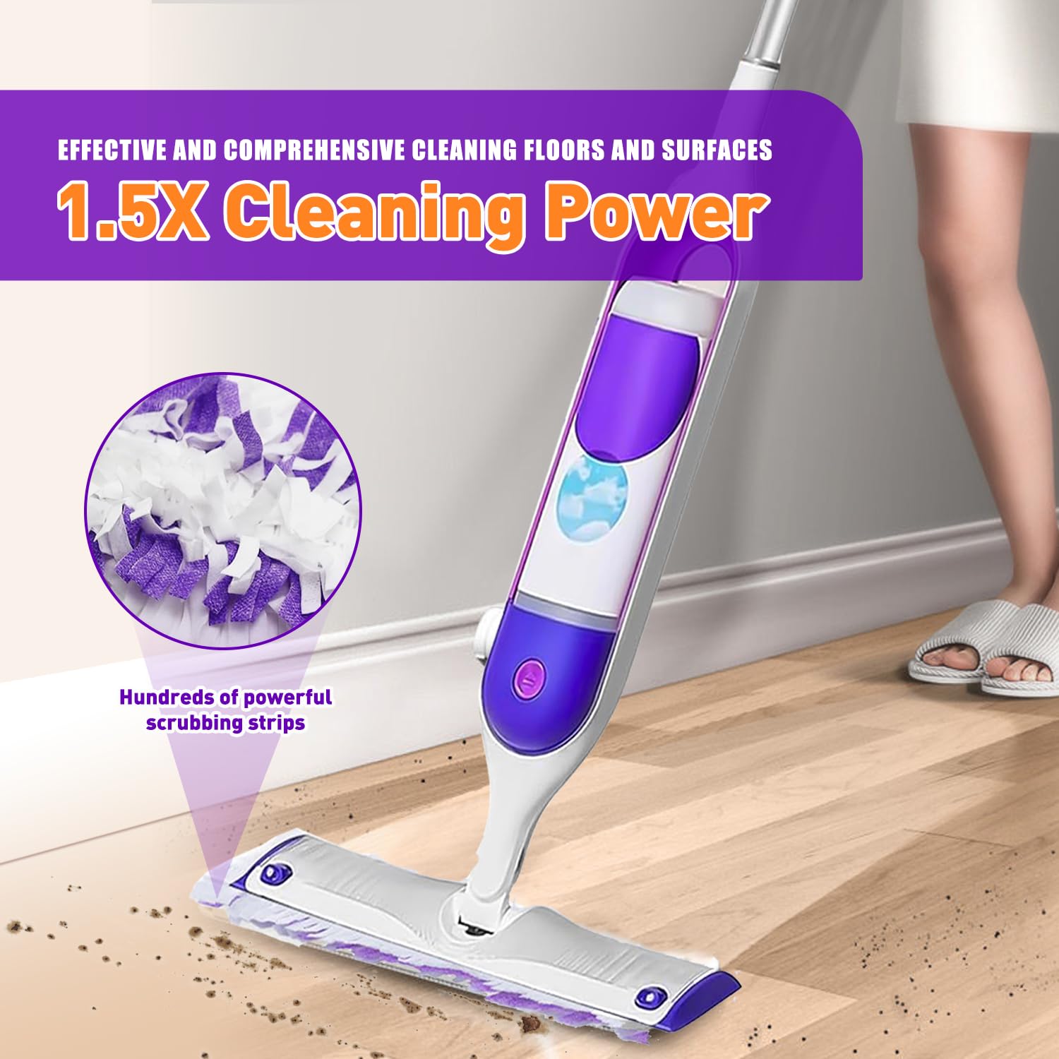 50 Count Thickened Disposable Power Mop Pads Refills for Swiffer PowerMop