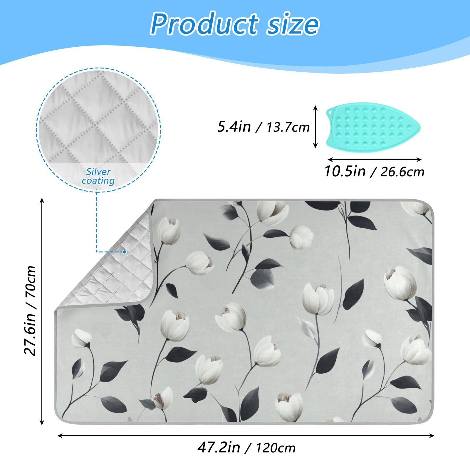 Ironing Mat Portable Ironing Pad Ironing Blanket for Table Top Heat Resistance Double