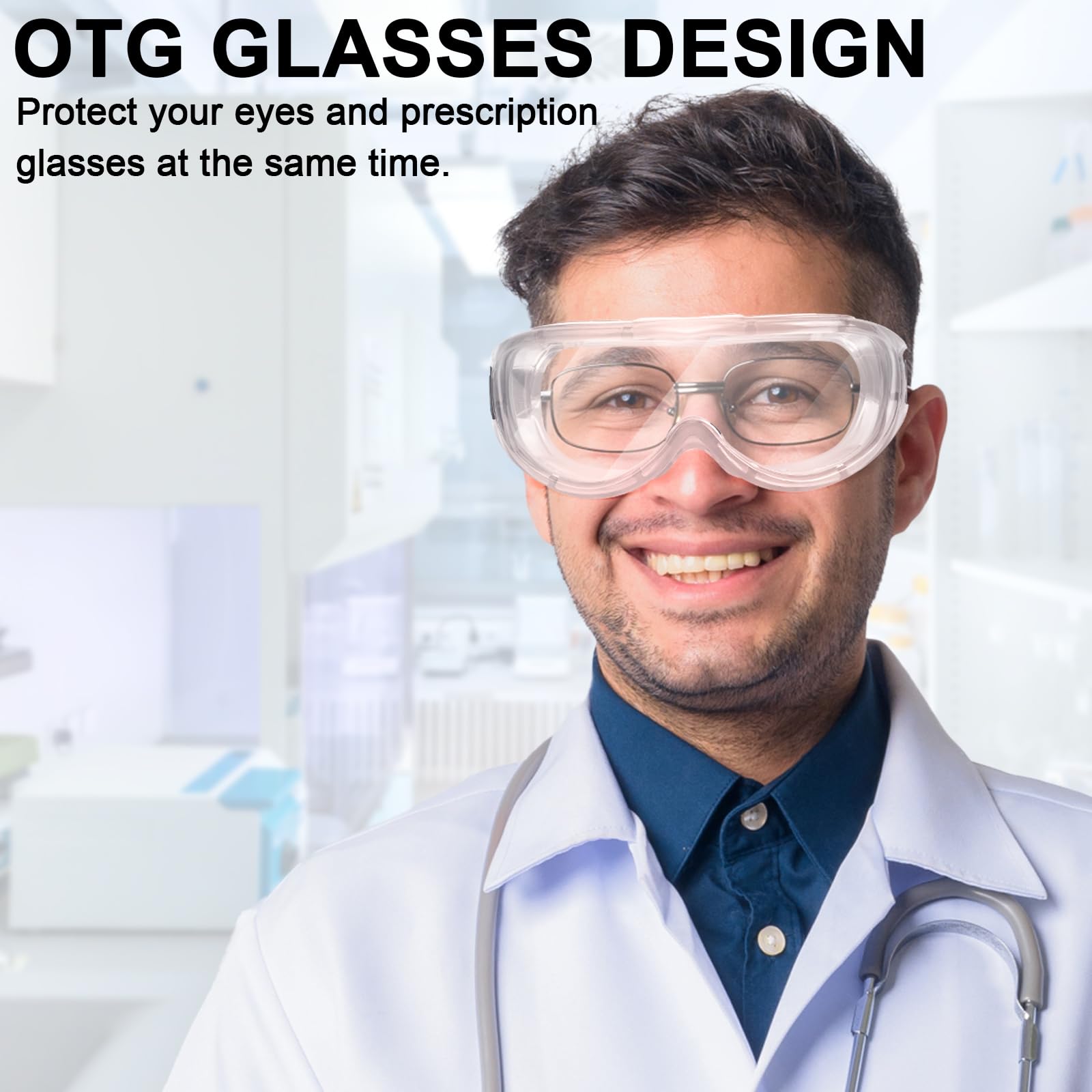 6 Pack Protective Safety Goggles Anti (6 Count)