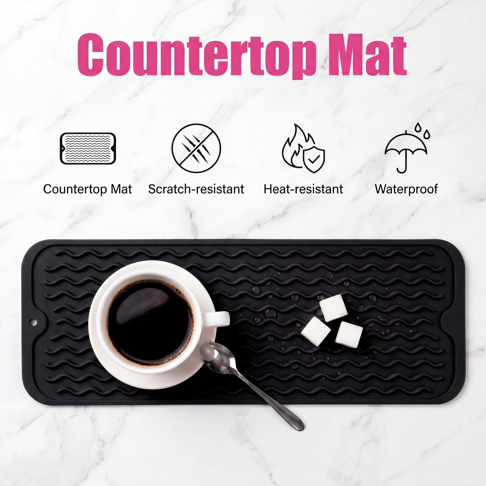 Silicone Dish Drying Mat for Multiple Usage