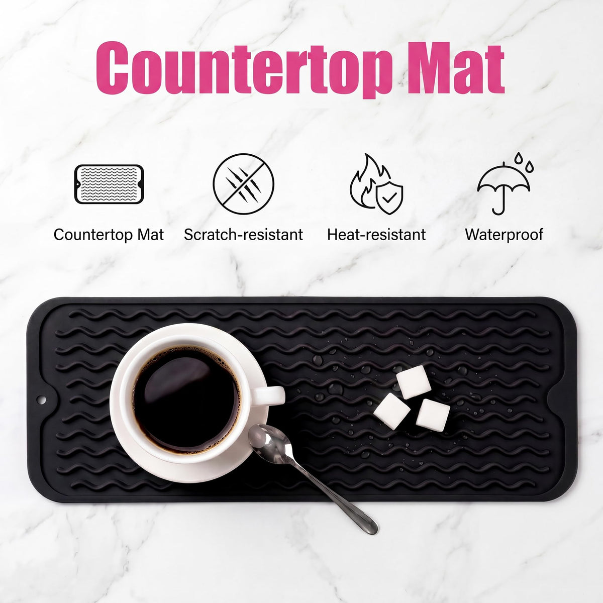 Silicone Dish Drying Mat for Multiple Usage