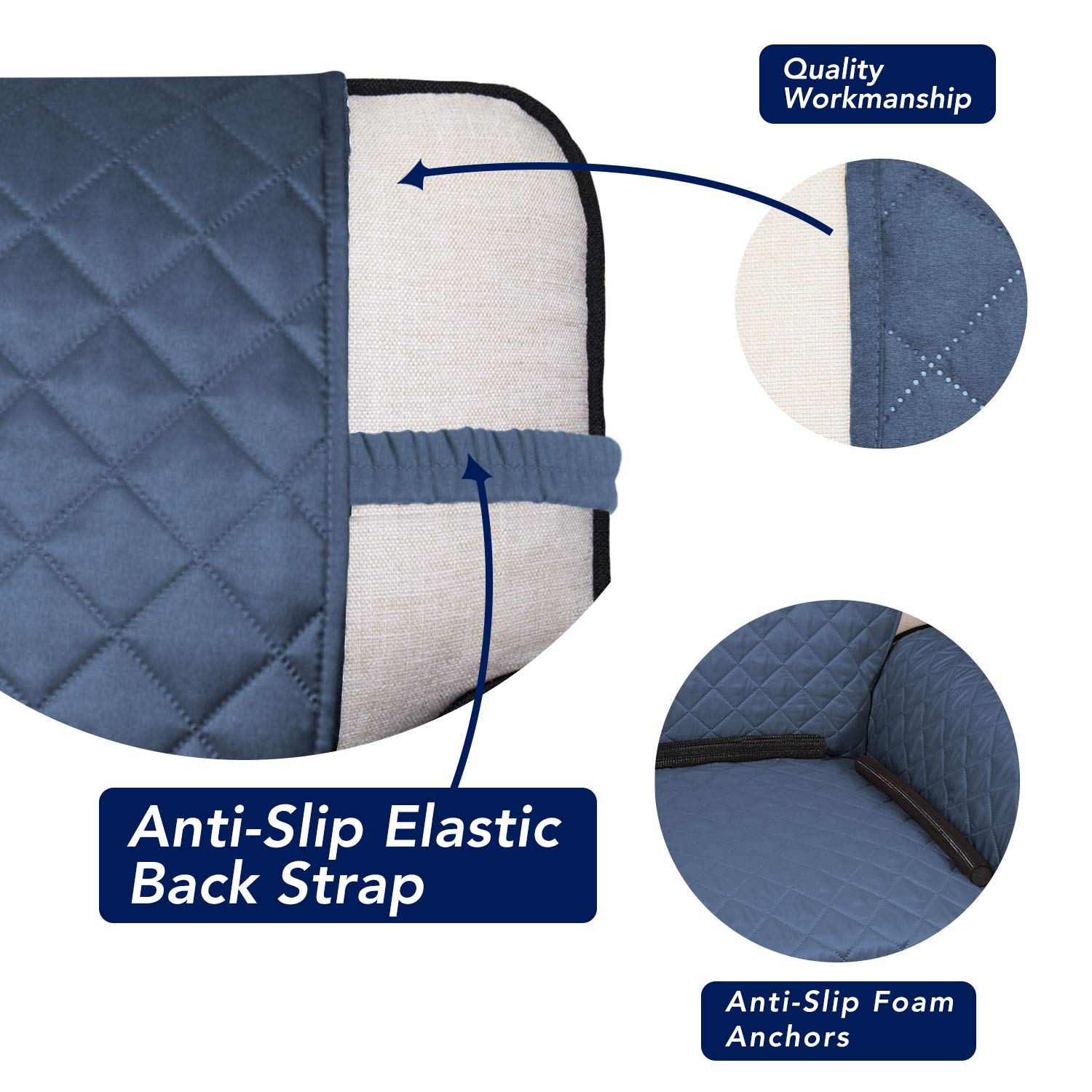 Reversible Quilted Sofa Cover