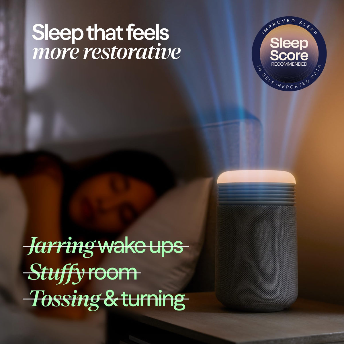 Mini Restful Bedroom Air Purifier with Sunrise Alarm Clock