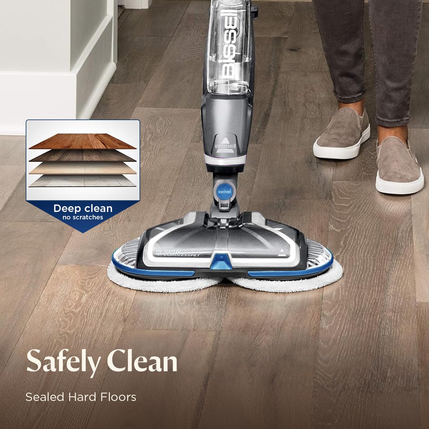 Spinwave Cordless Hard Floor Expert Spin Mop Cleaner