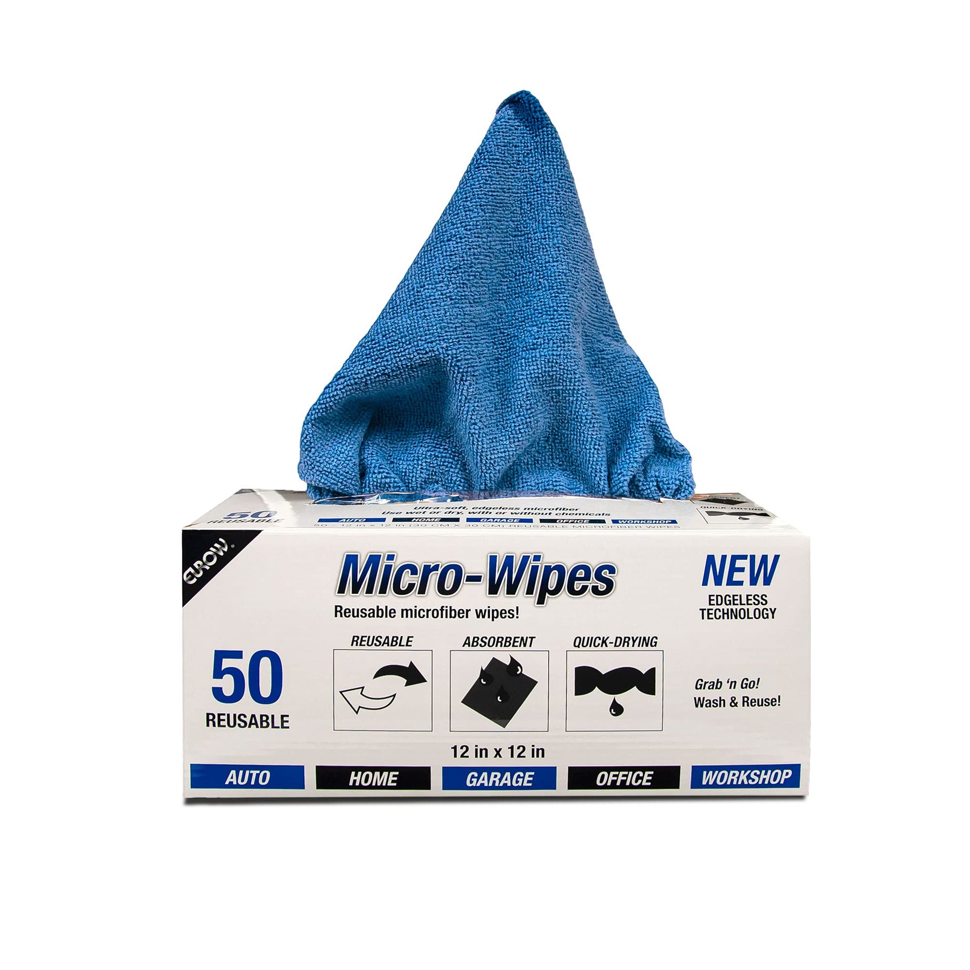 200GSM Microfiber Cleaning and Drying Cloths with Dispenser Box (50 Count)