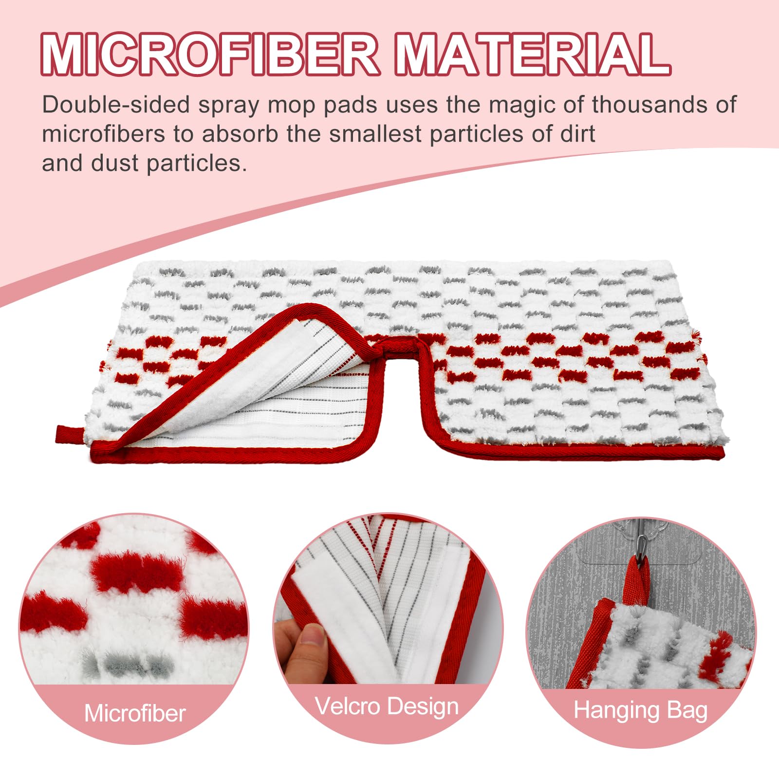Microfiber Spray Mop Pads (4 Count)