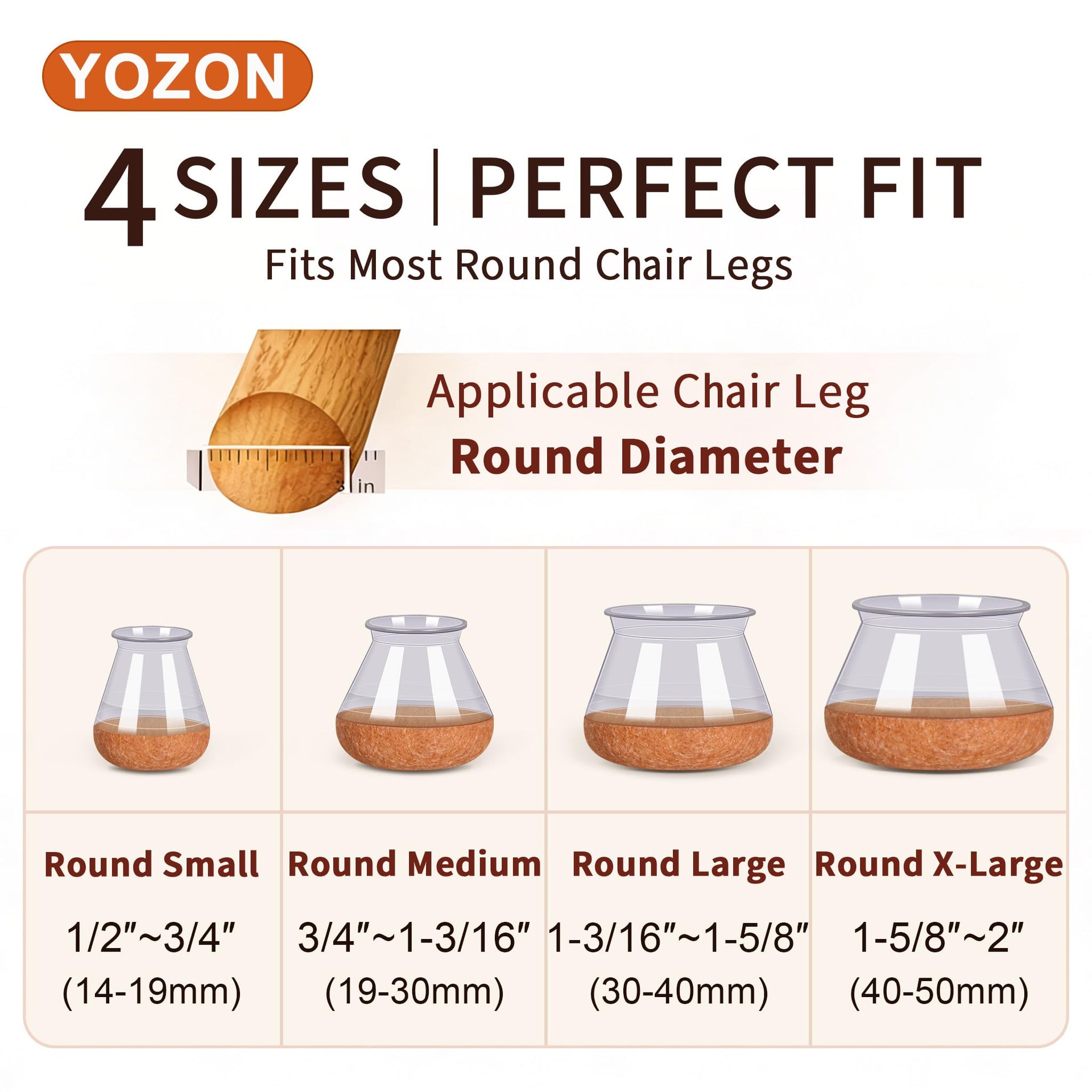 Chair Leg Floor Protectors Felt Silicone Caps Strengthen Bottom