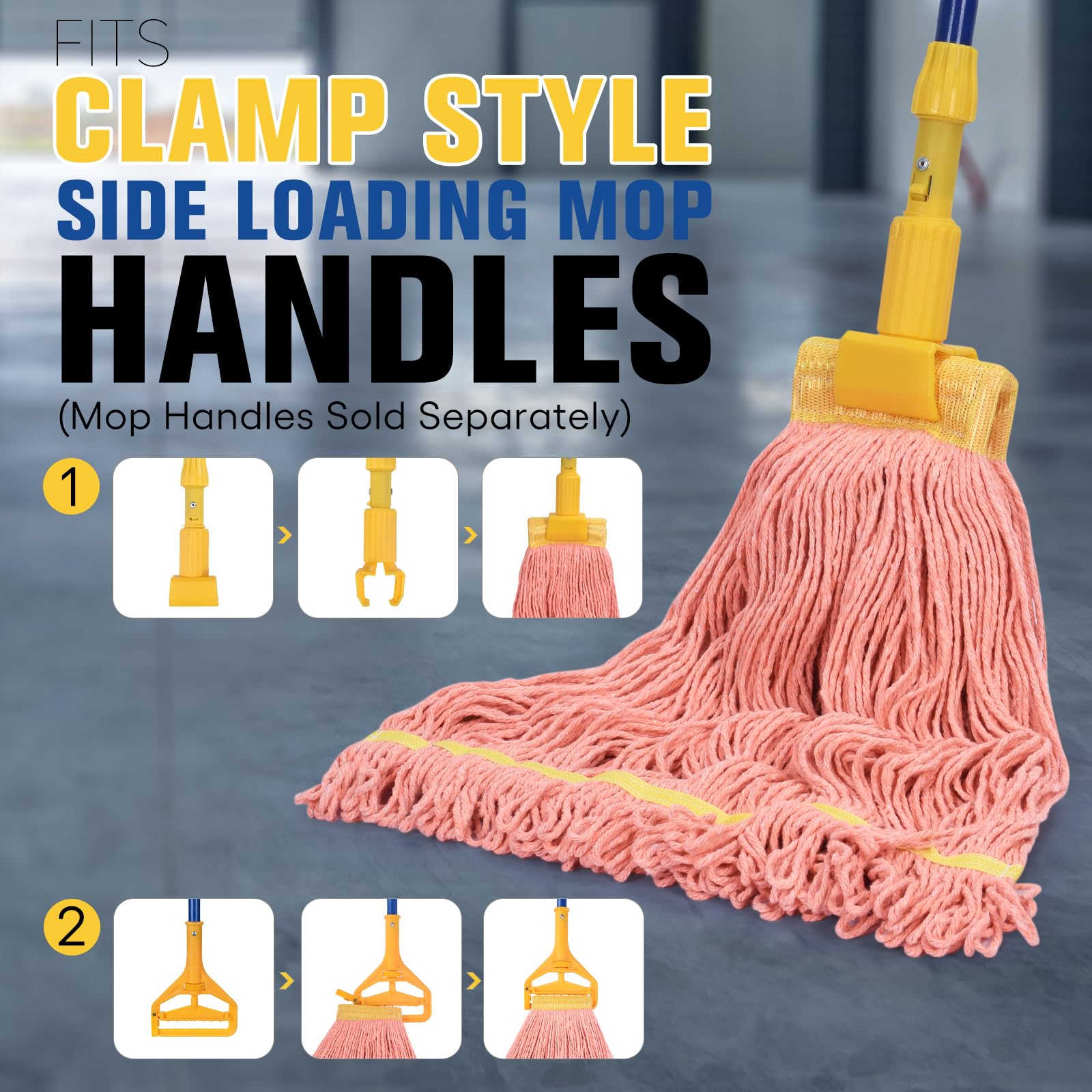 Matthew Cleaning Commercial Mop Head Replacement (6 Count)